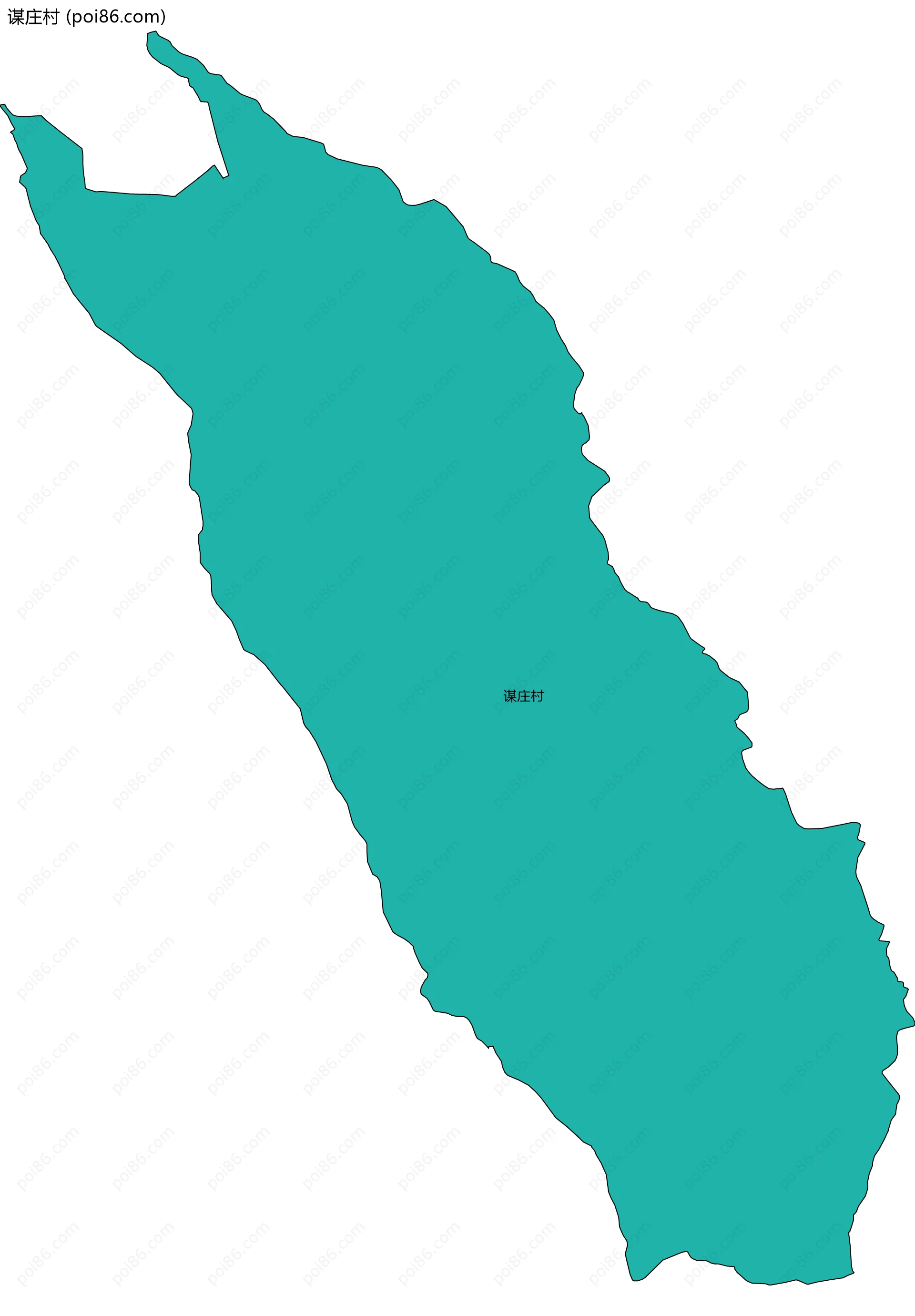 谋庄村边界地图