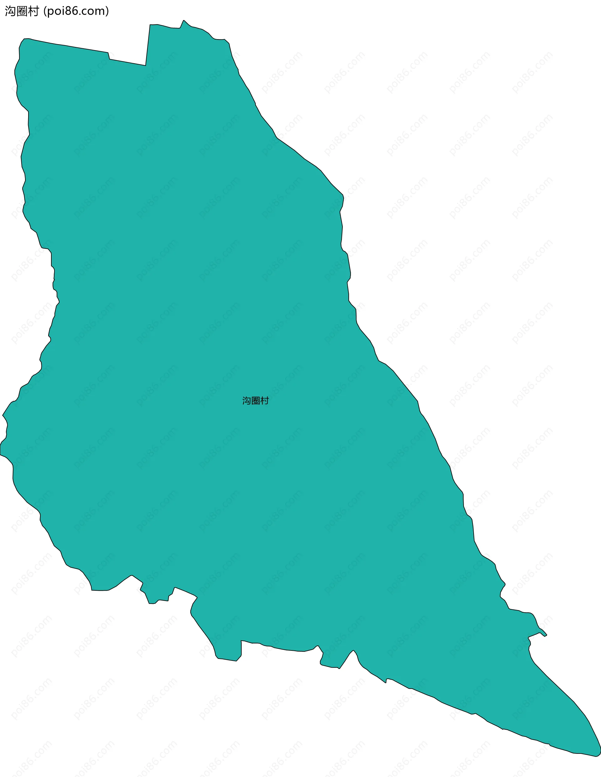 沟圈村边界地图