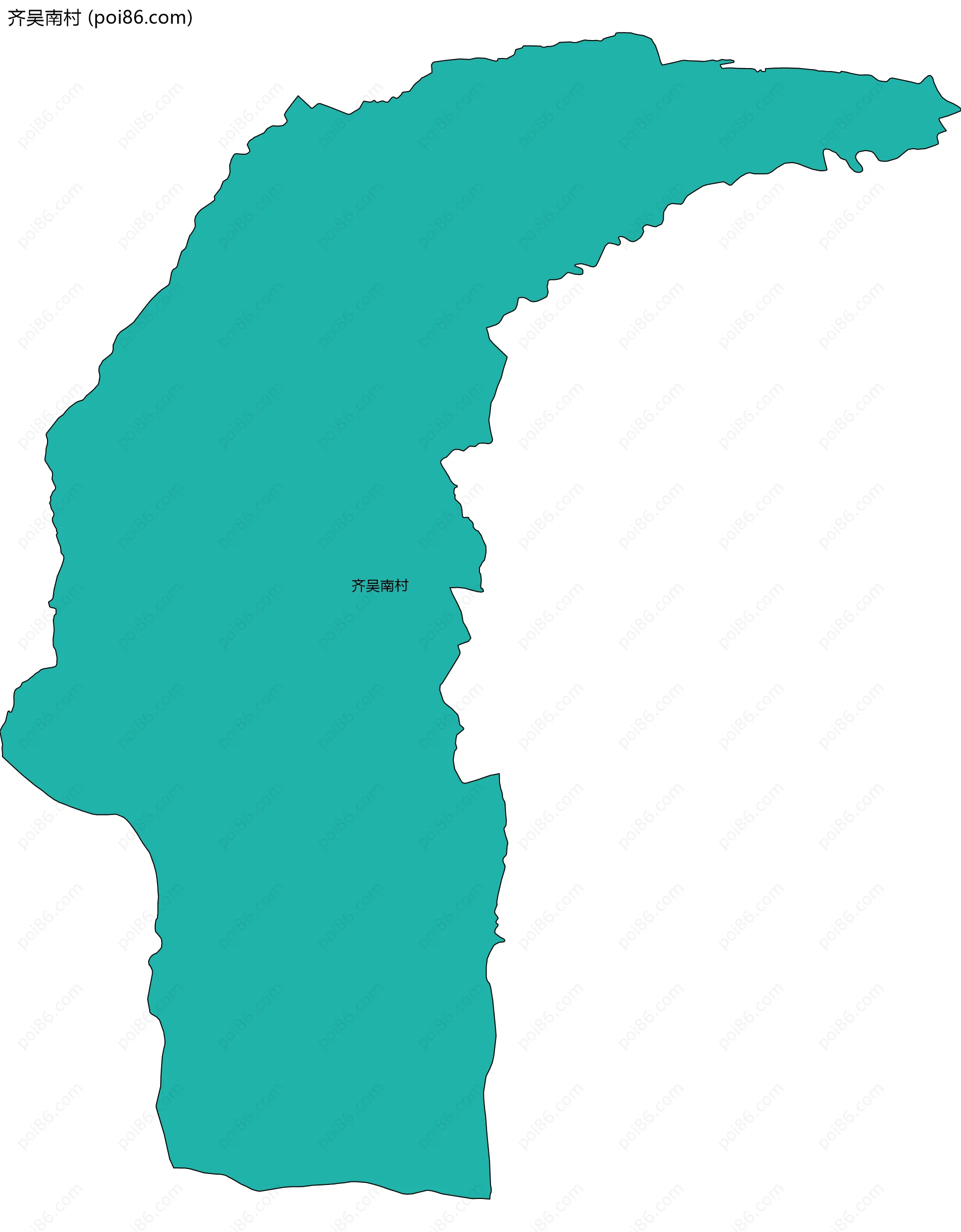 齐吴南村边界地图