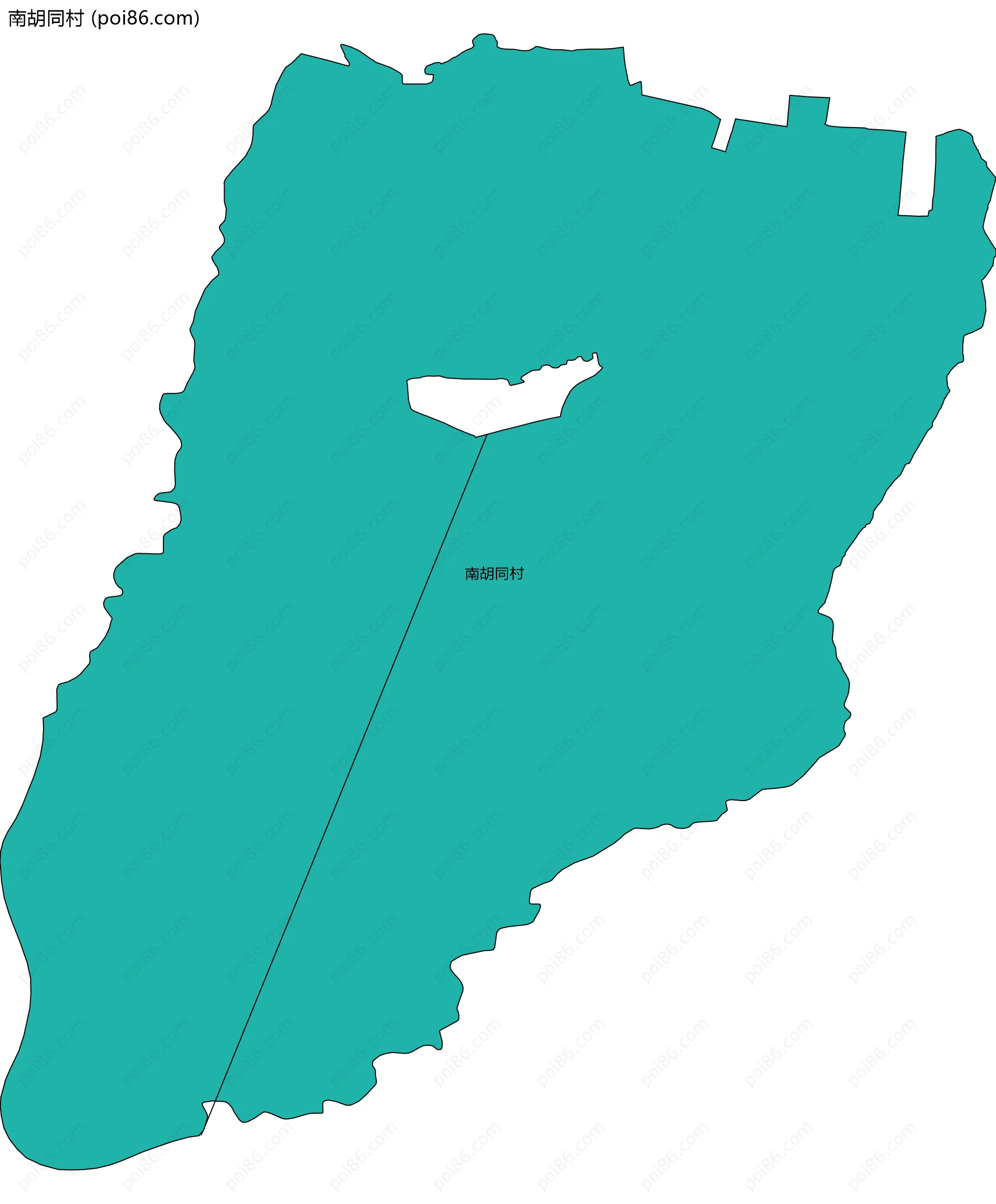 南胡同村边界地图