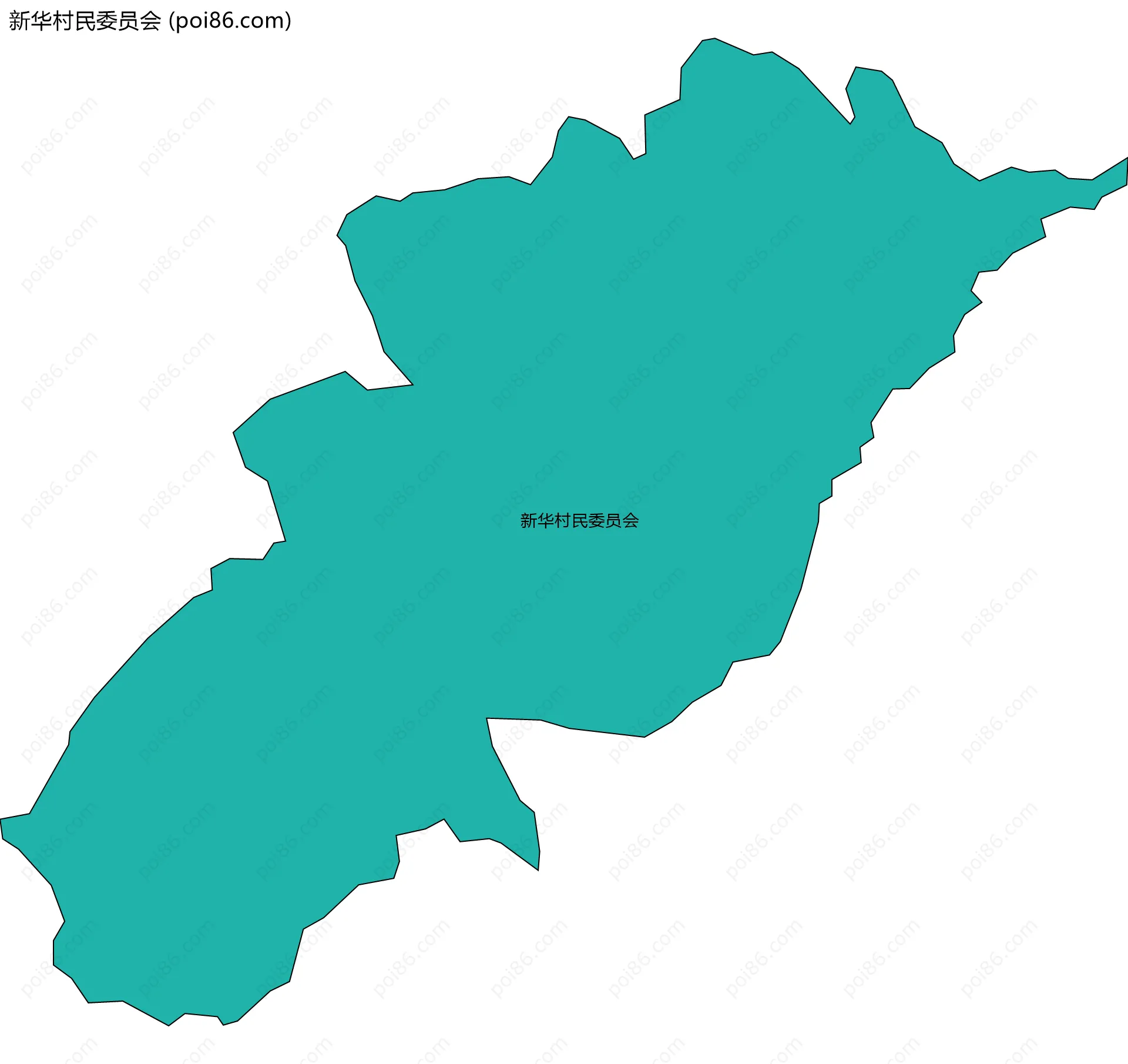 新华村民委员会边界地图