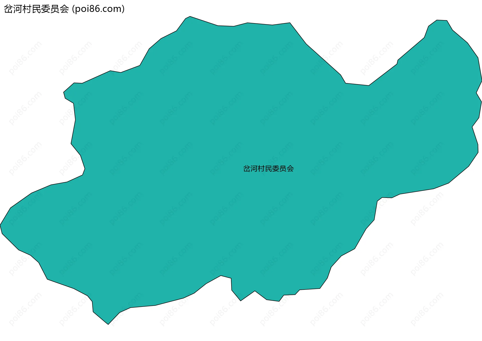 岔河村民委员会边界地图