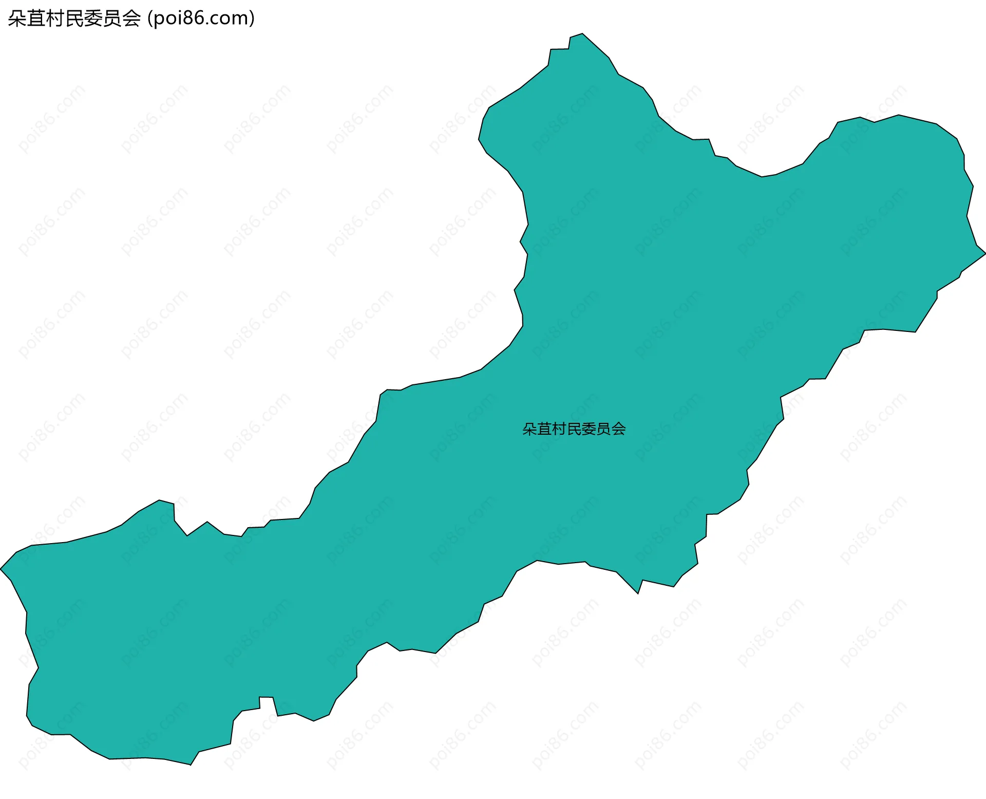 朵苴村民委员会边界地图