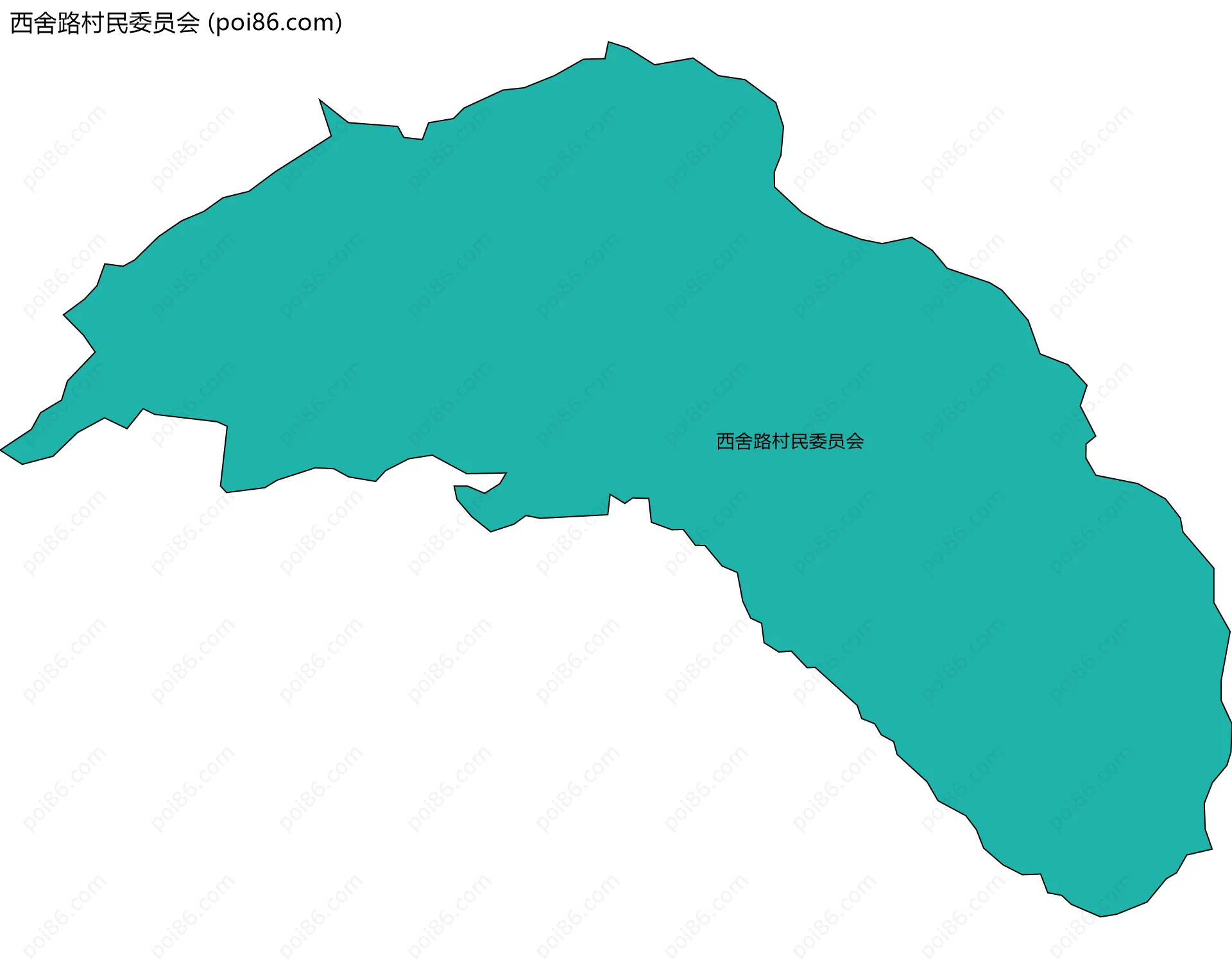 西舍路村民委员会边界地图