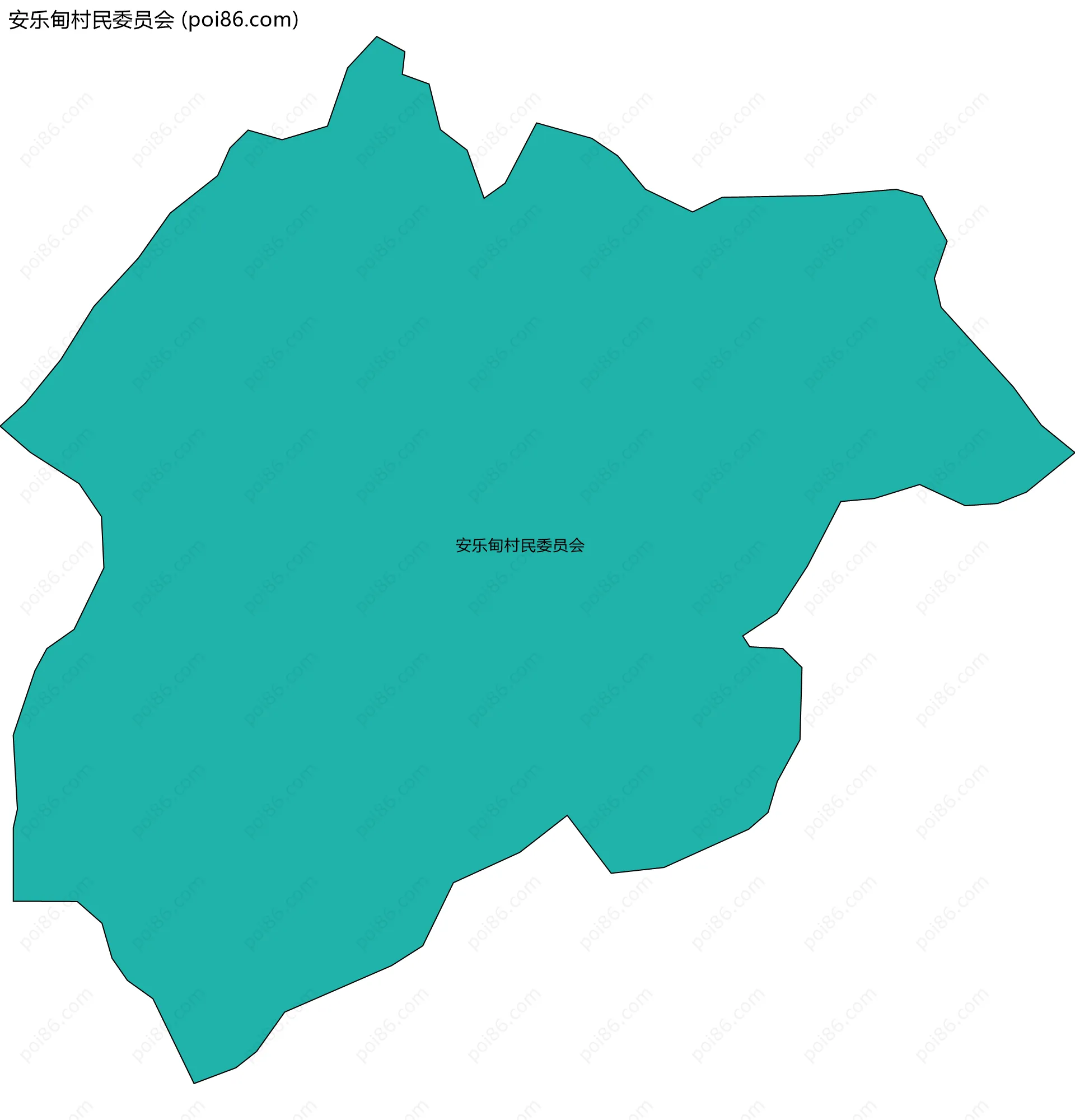 安乐甸村民委员会边界地图