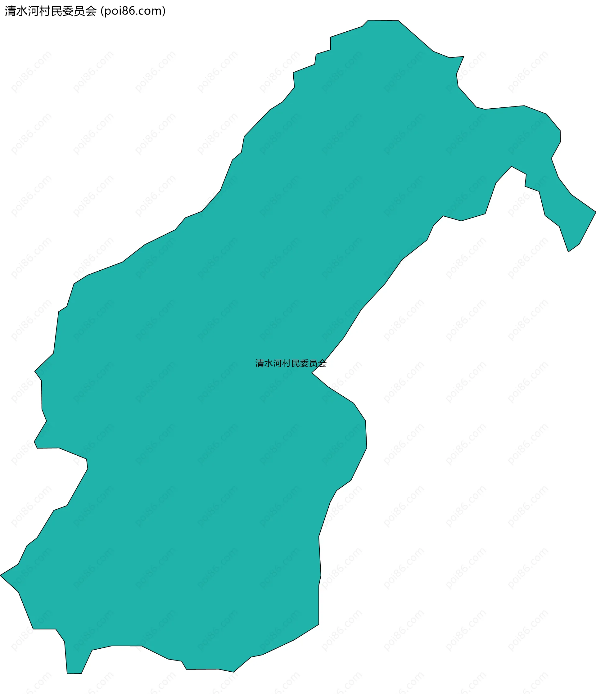 清水河村民委员会边界地图