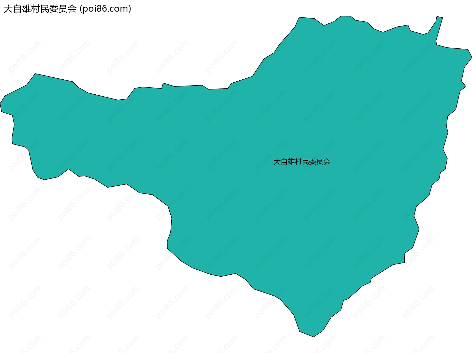大自雄村民委员会边界地图