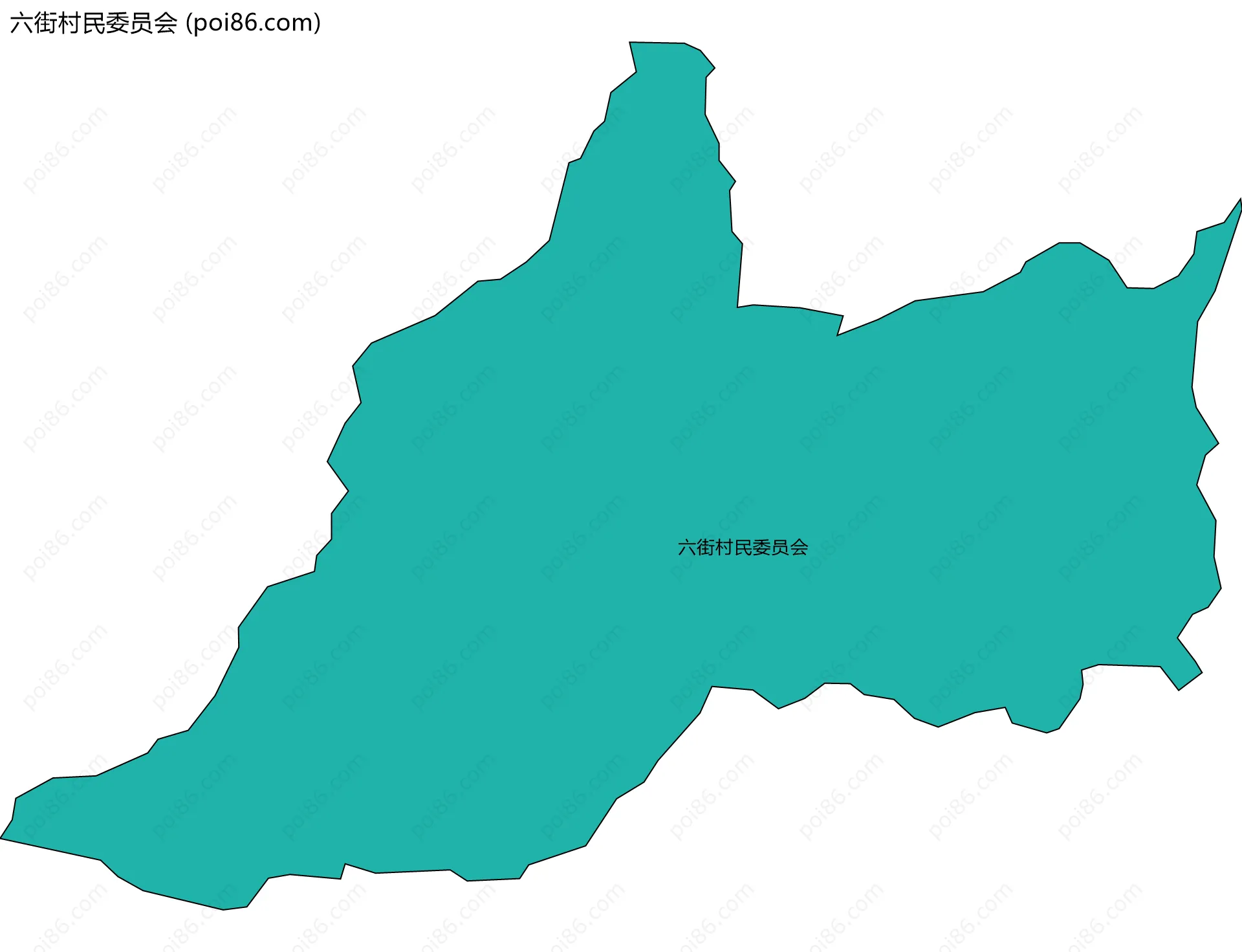 六街村民委员会边界地图