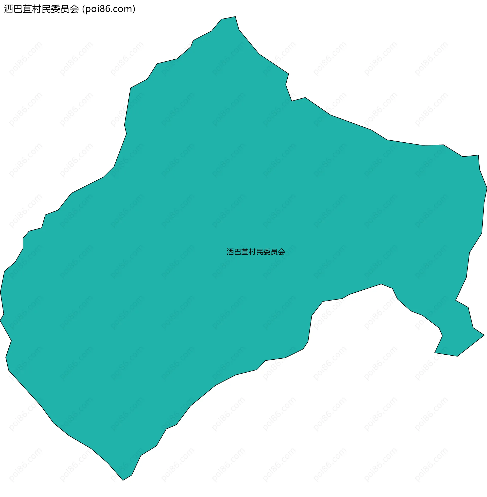 洒巴苴村民委员会边界地图
