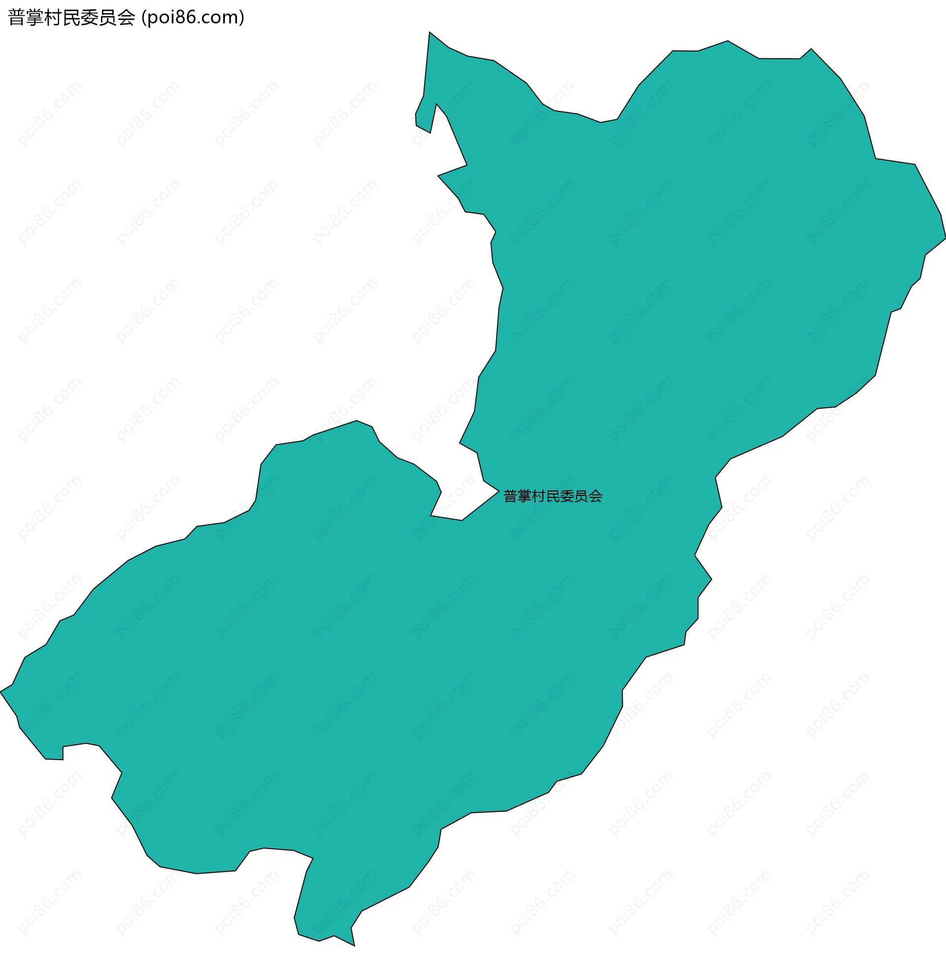 普掌村民委员会边界地图