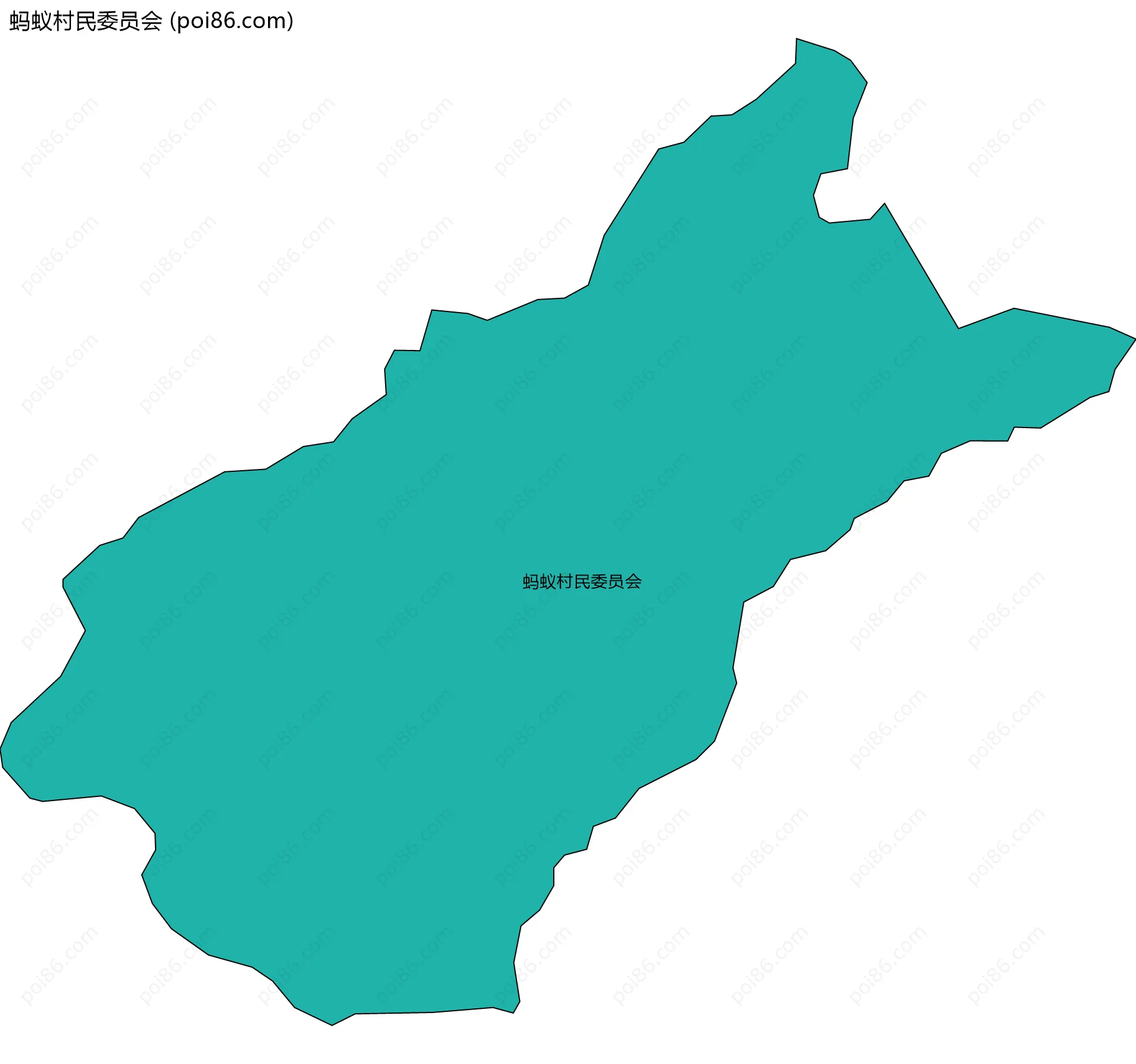 蚂蚁村民委员会边界地图