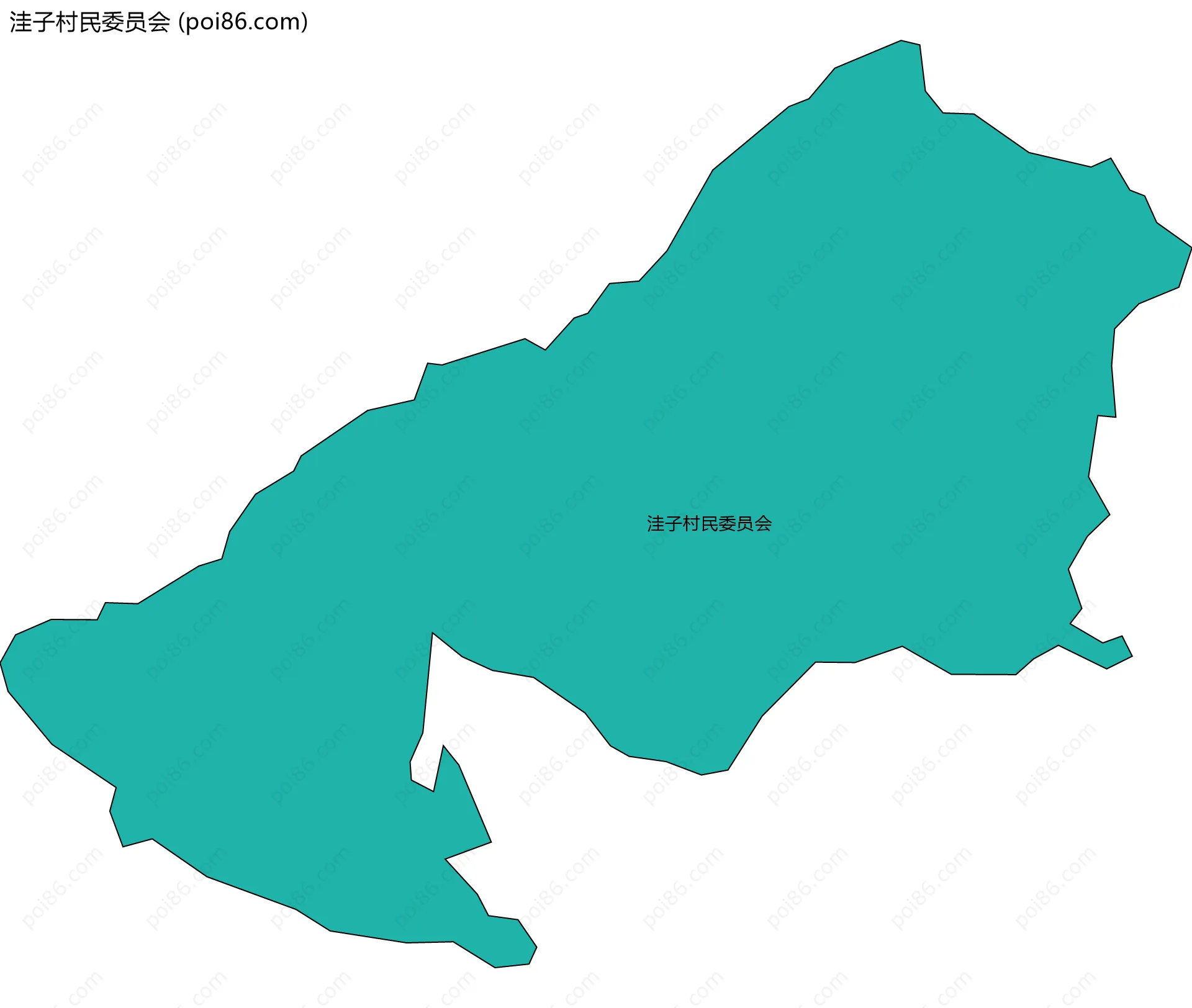 洼子村民委员会边界地图