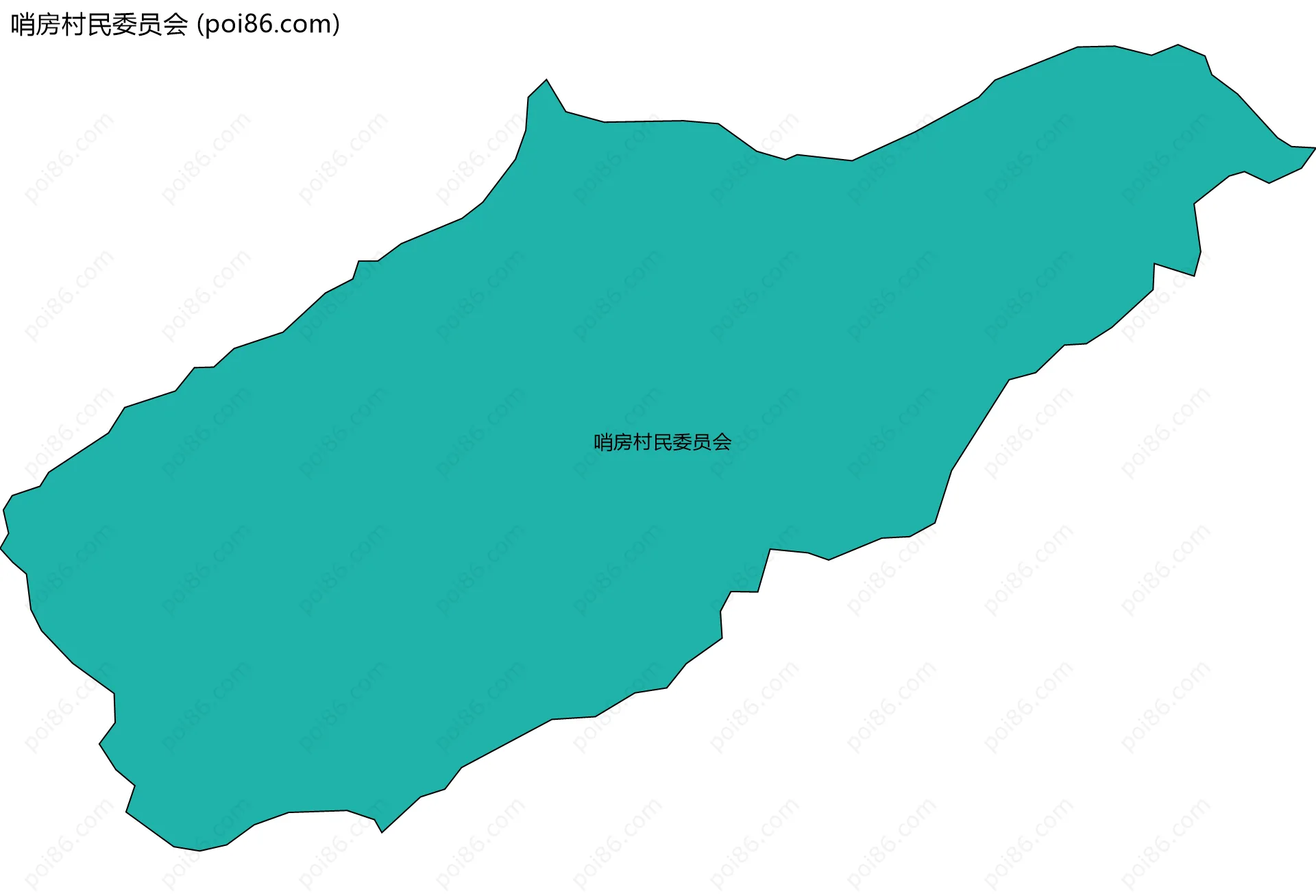 哨房村民委员会边界地图