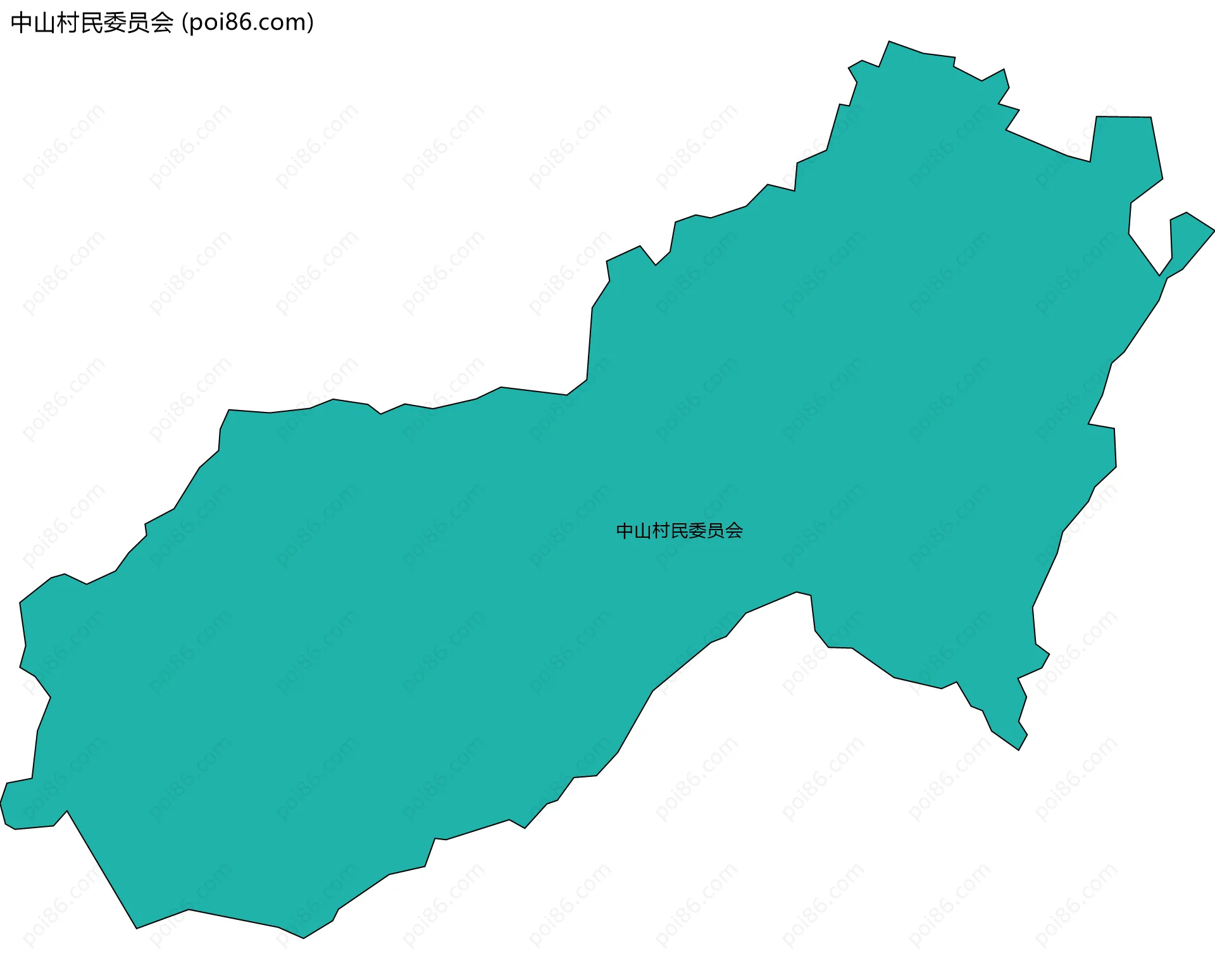 中山村民委员会边界地图