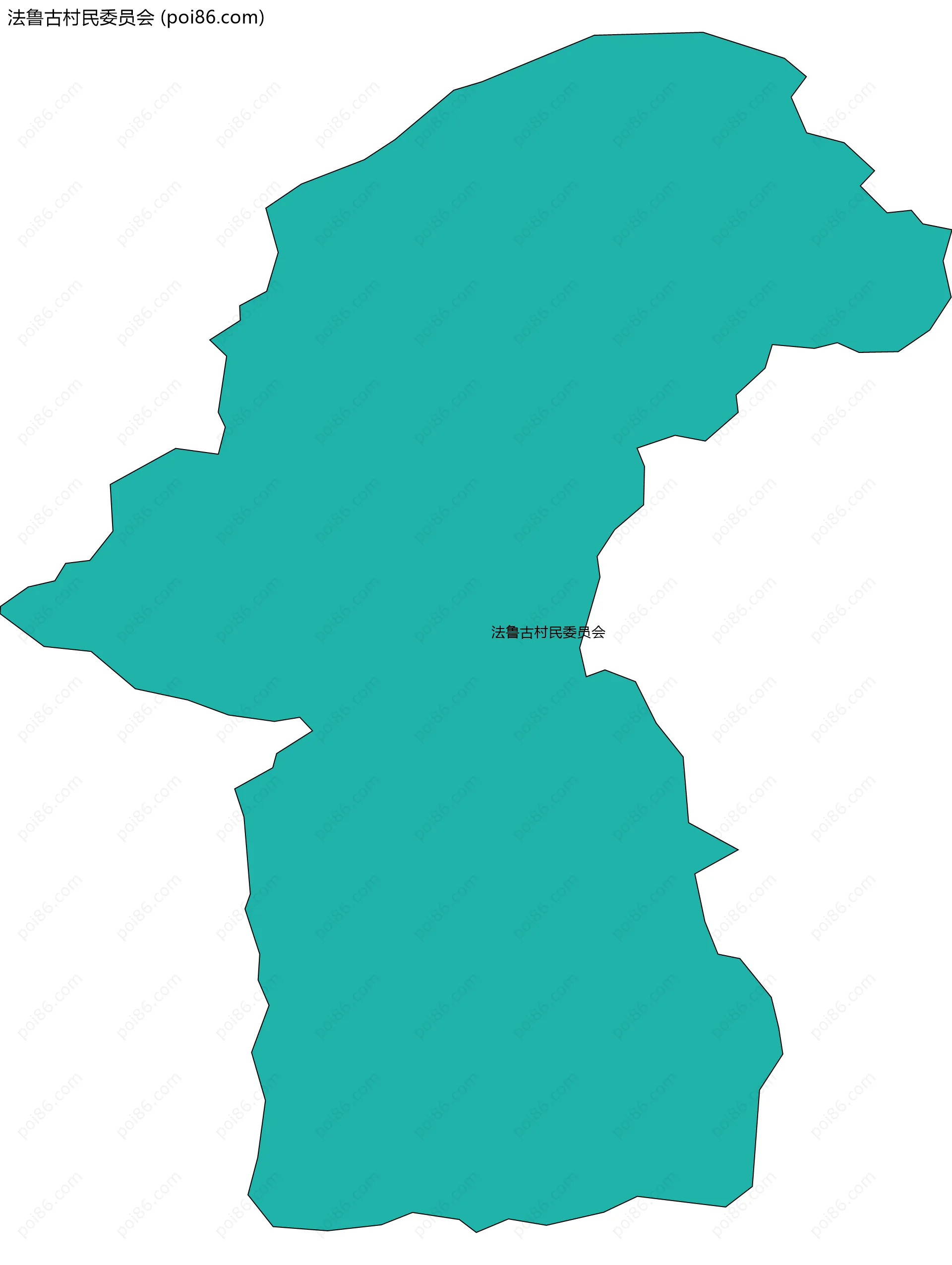 法鲁古村民委员会边界地图