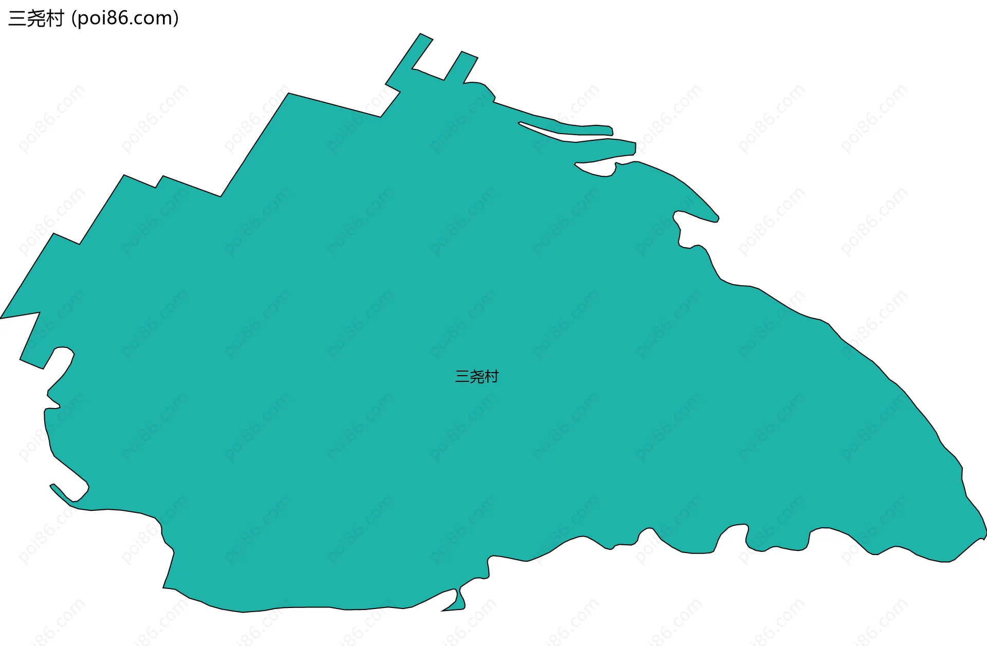 三尧村边界地图