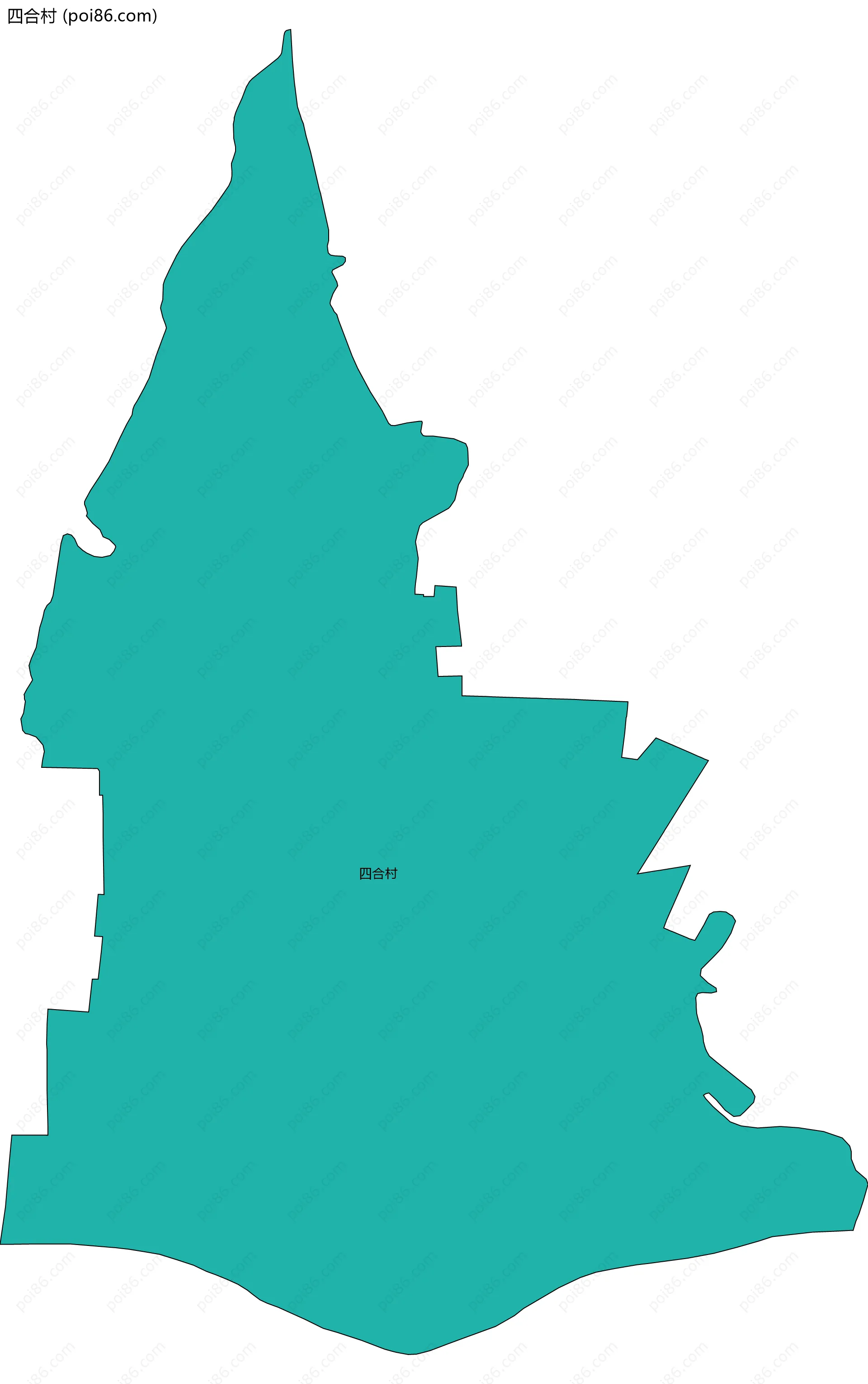 四合村边界地图