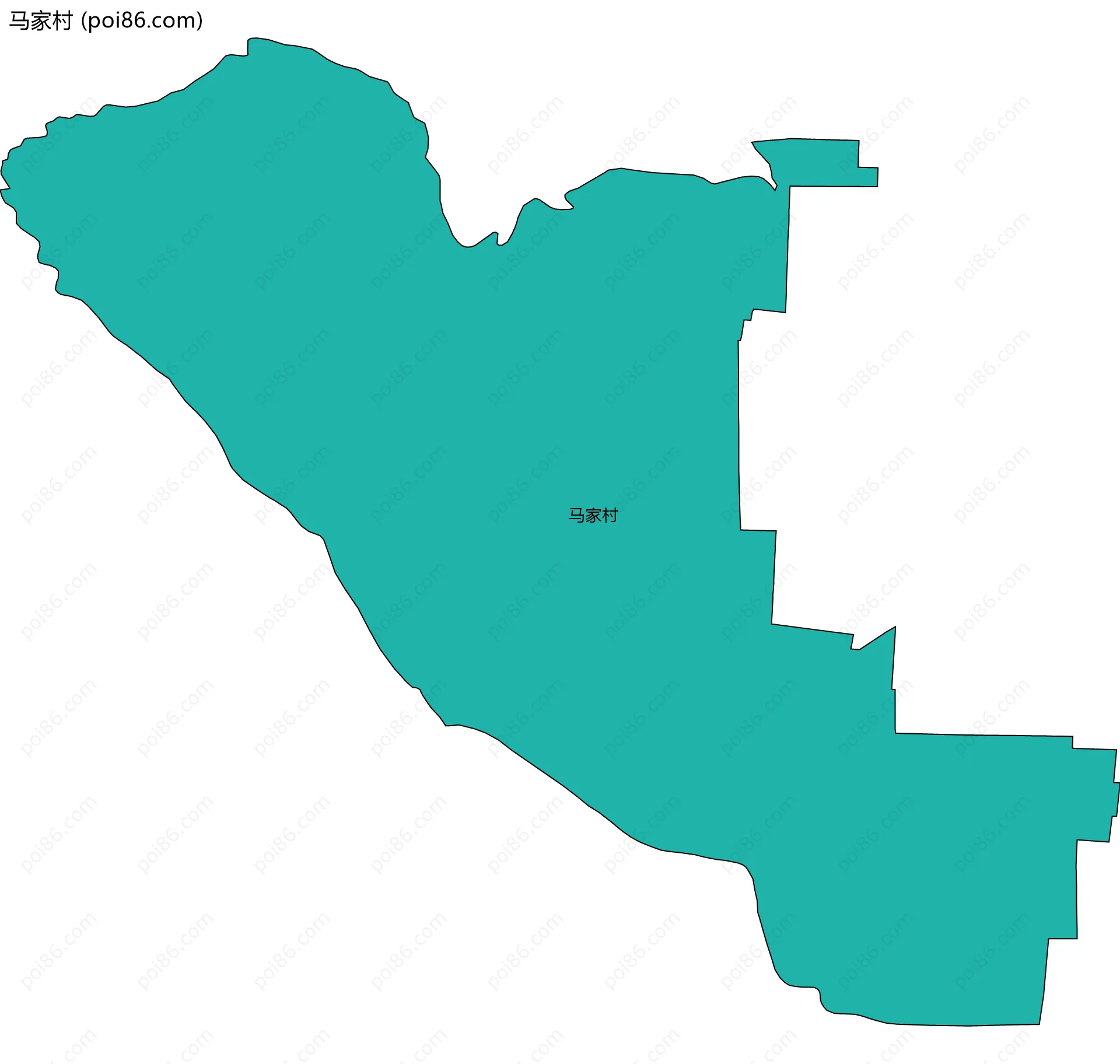 马家村边界地图