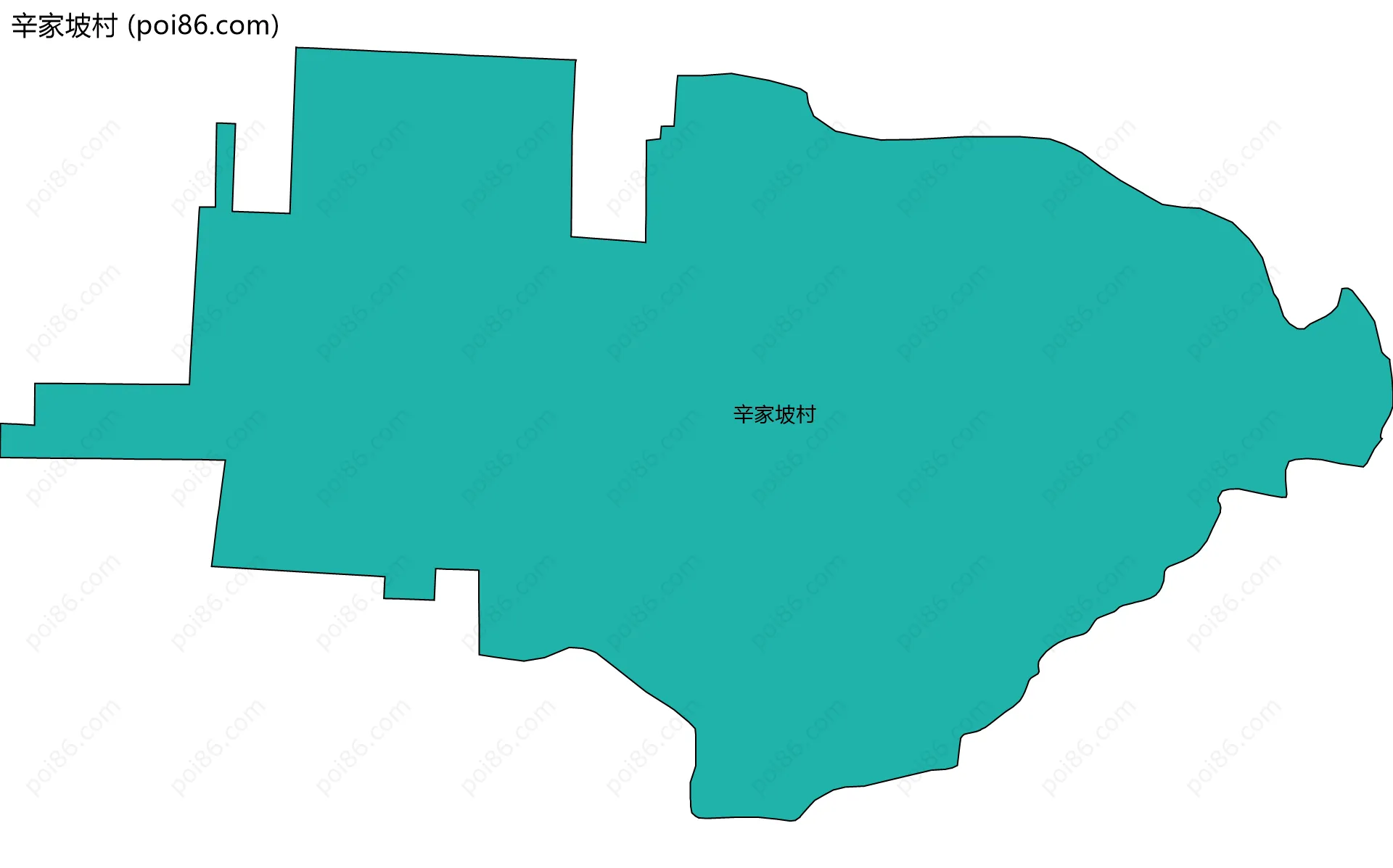 辛家坡村边界地图