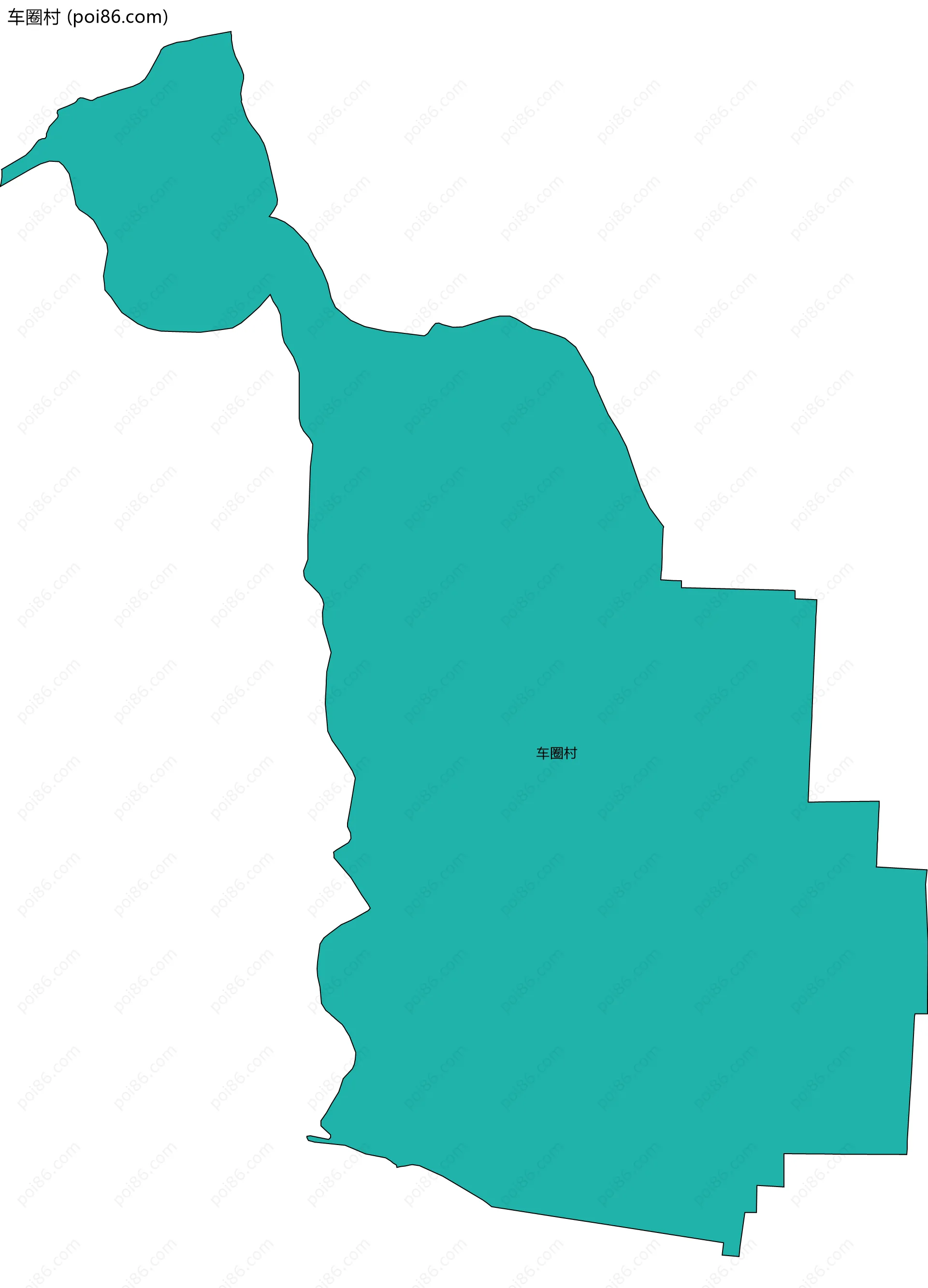 车圈村边界地图