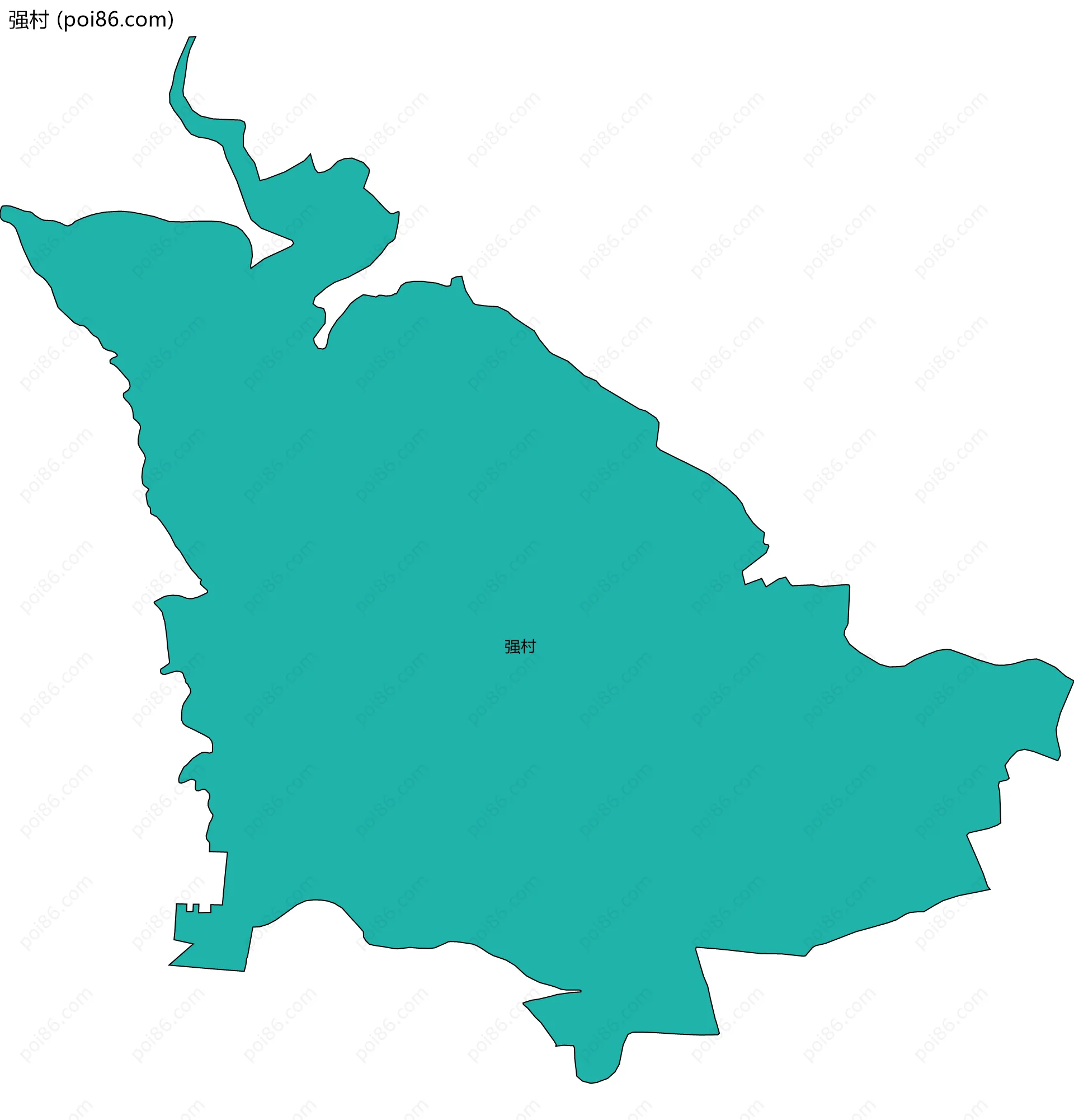 强村边界地图