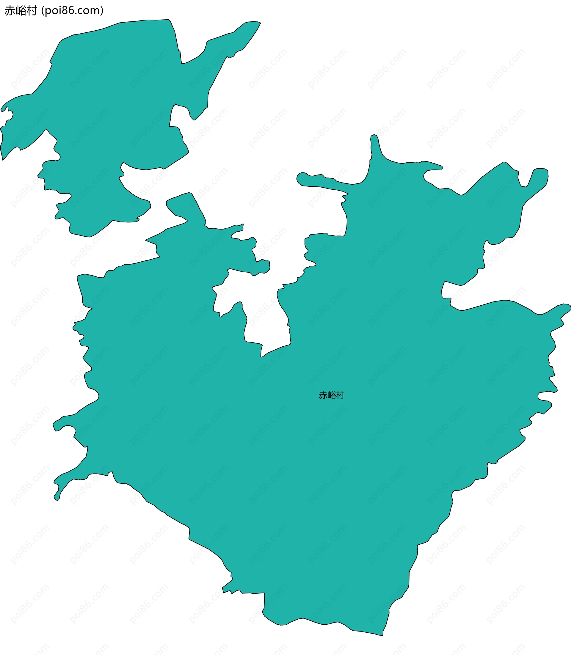赤峪村边界地图