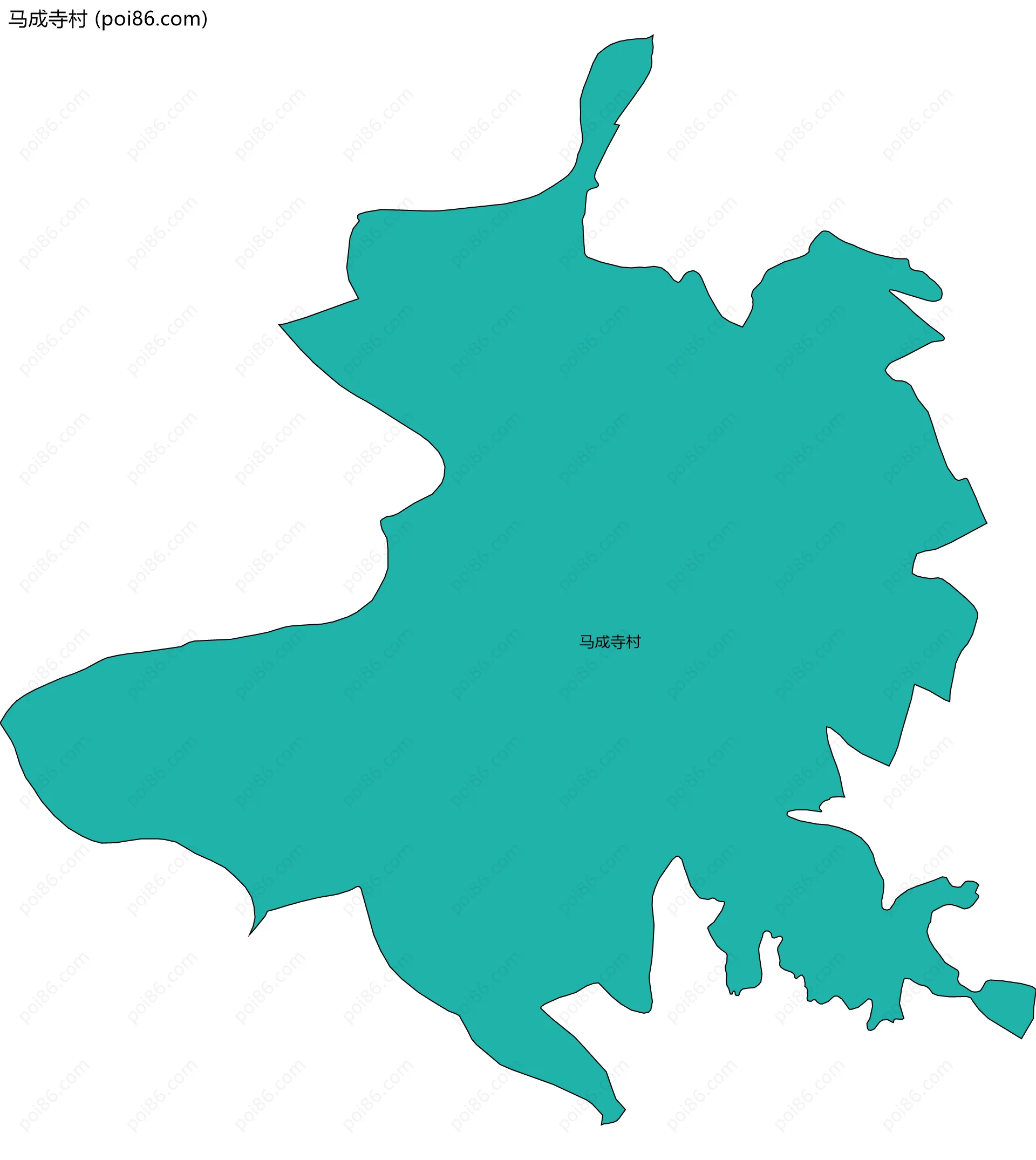 马成寺村边界地图