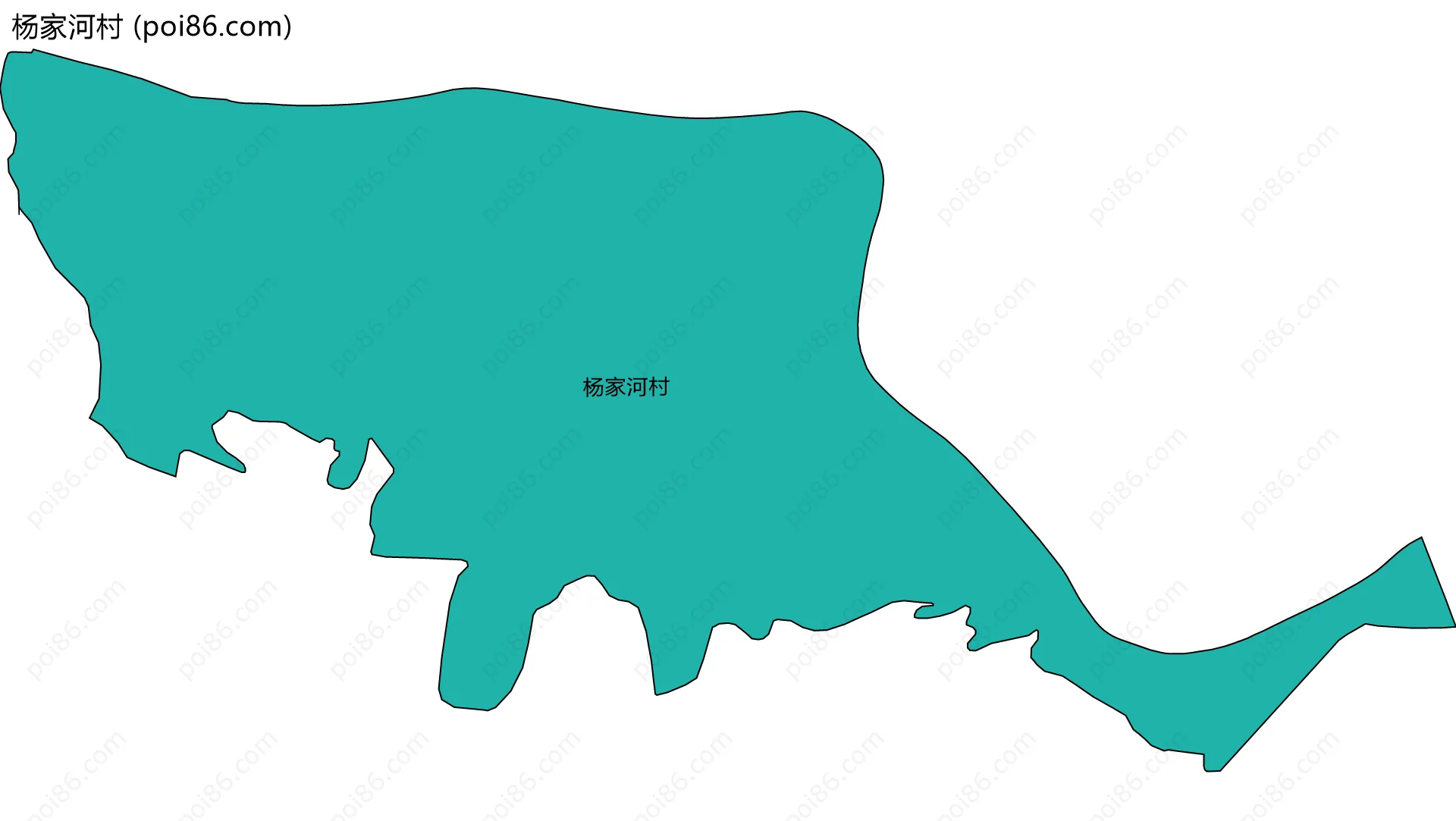 杨家河村边界地图