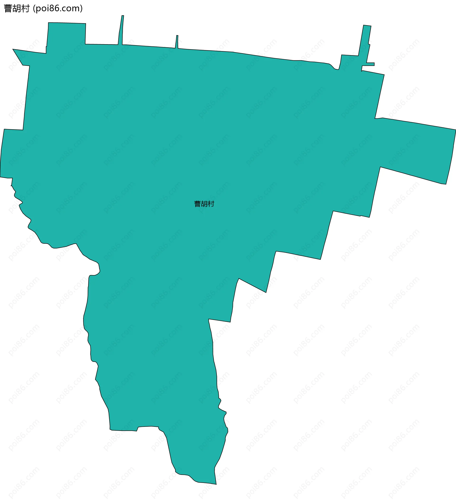 曹胡村边界地图