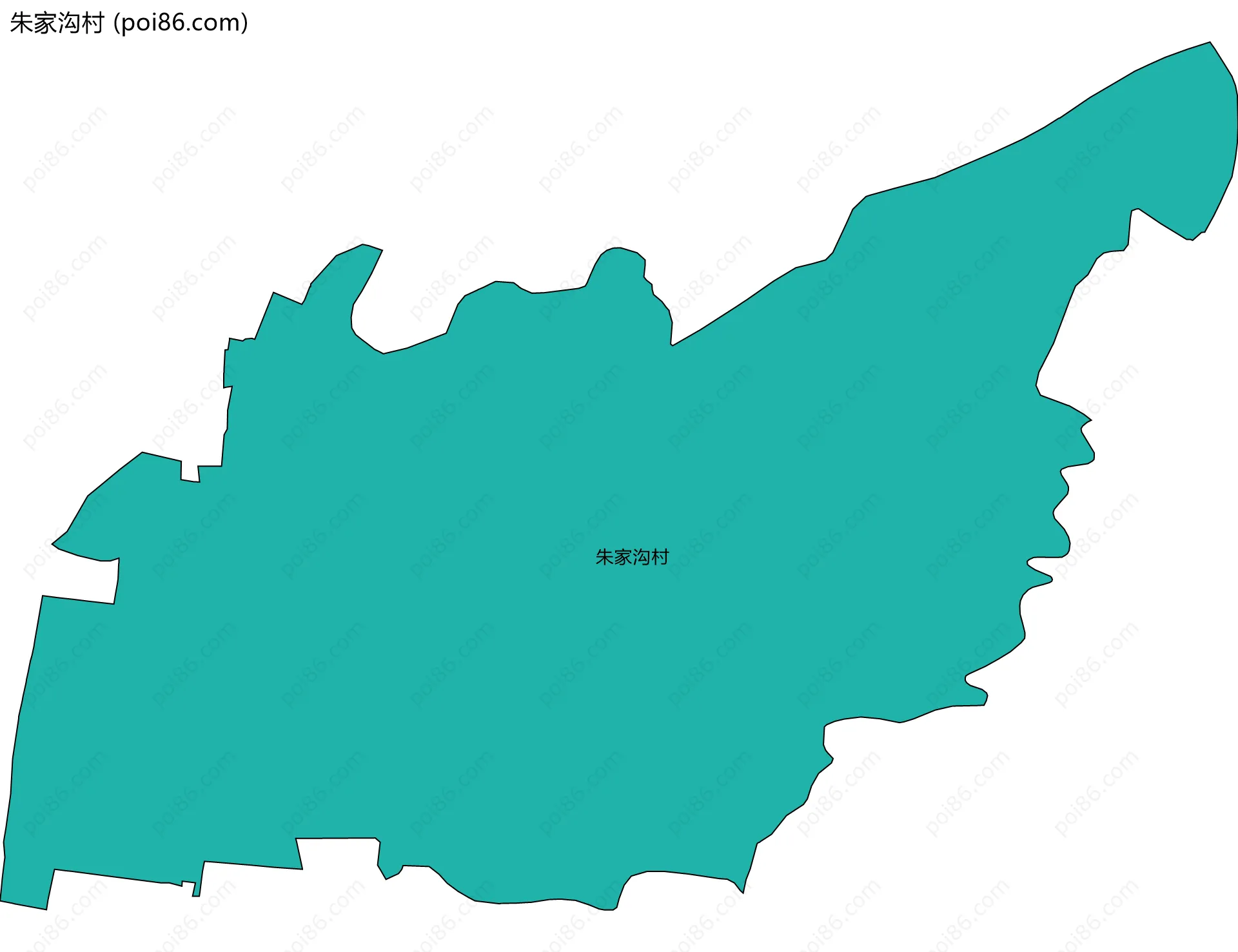 朱家沟村边界地图