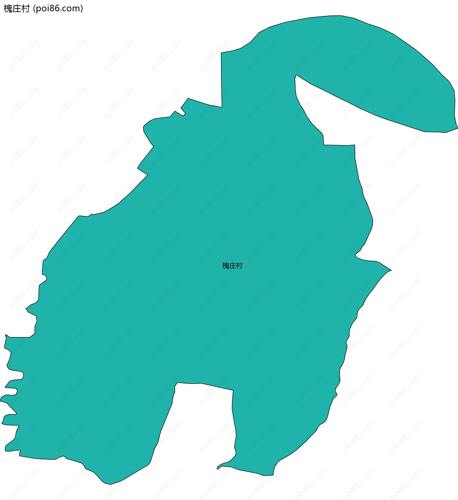 槐庄村边界地图