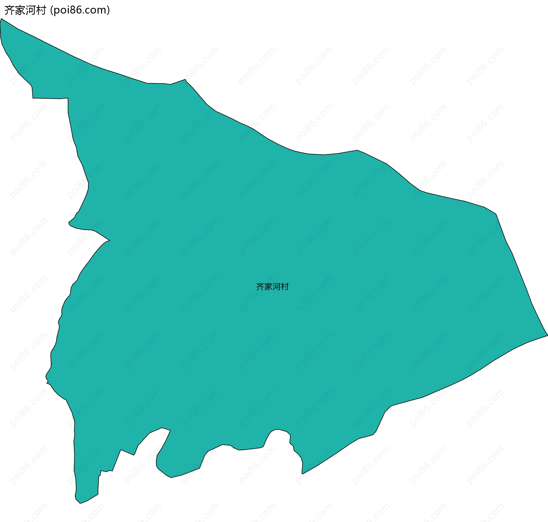 齐家河村边界地图