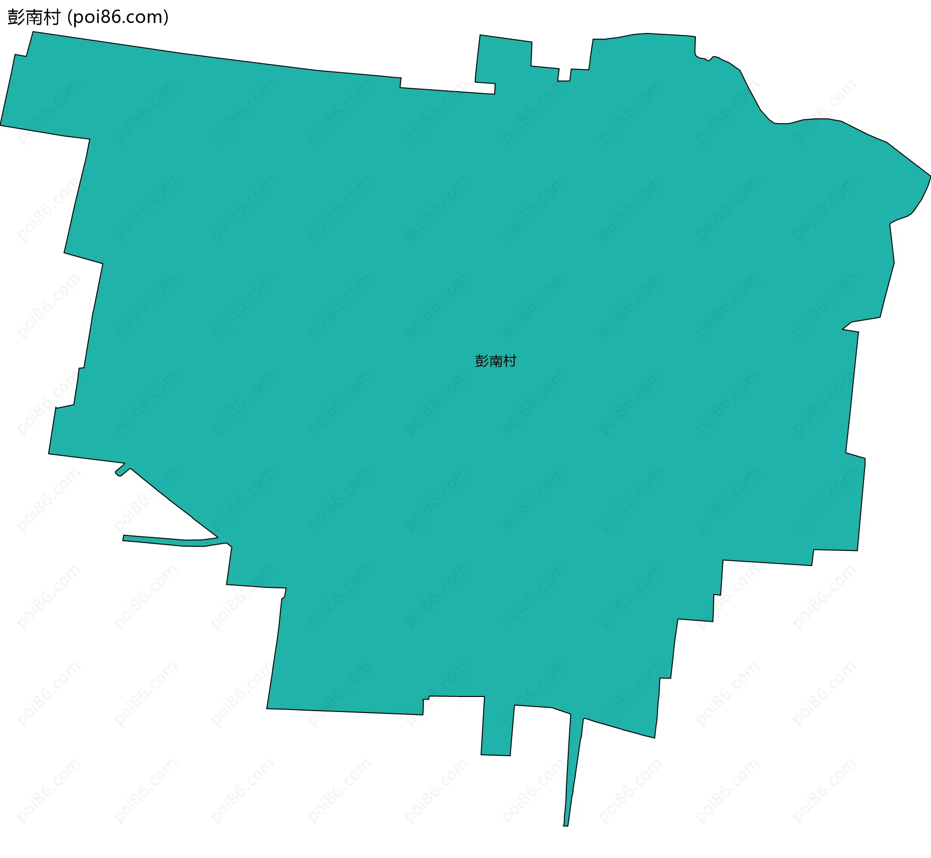 彭南村边界地图