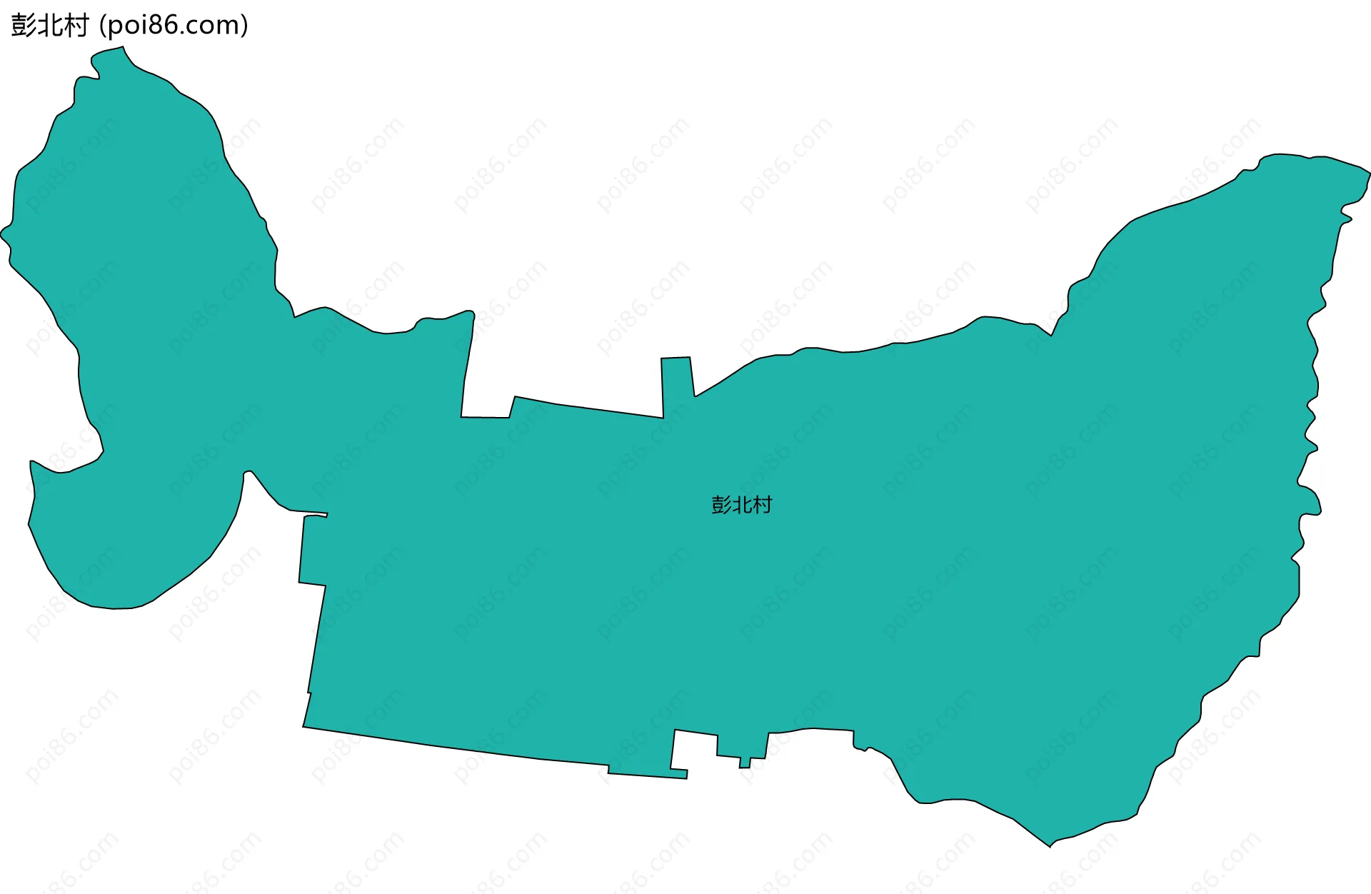 彭北村边界地图