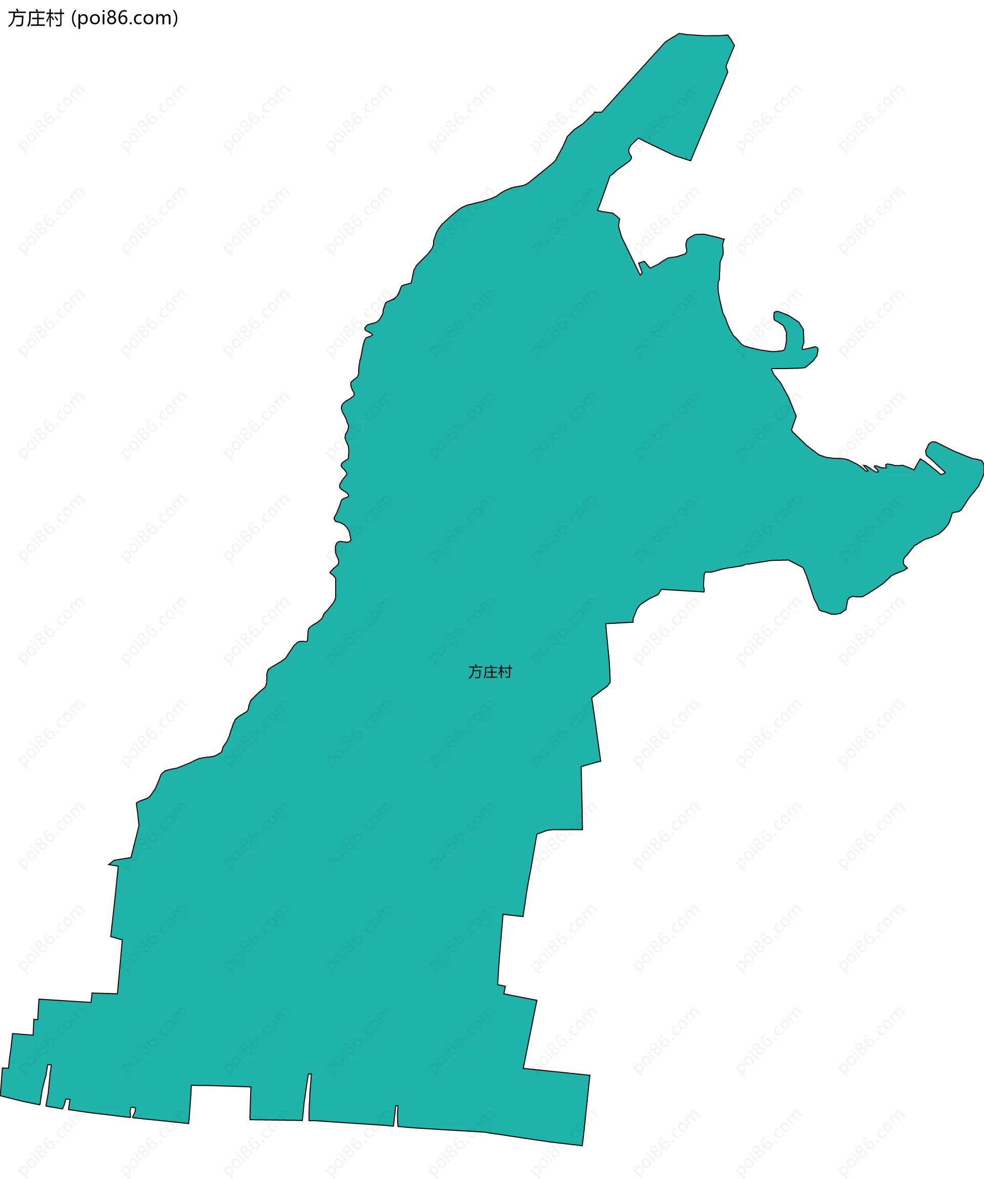 方庄村边界地图