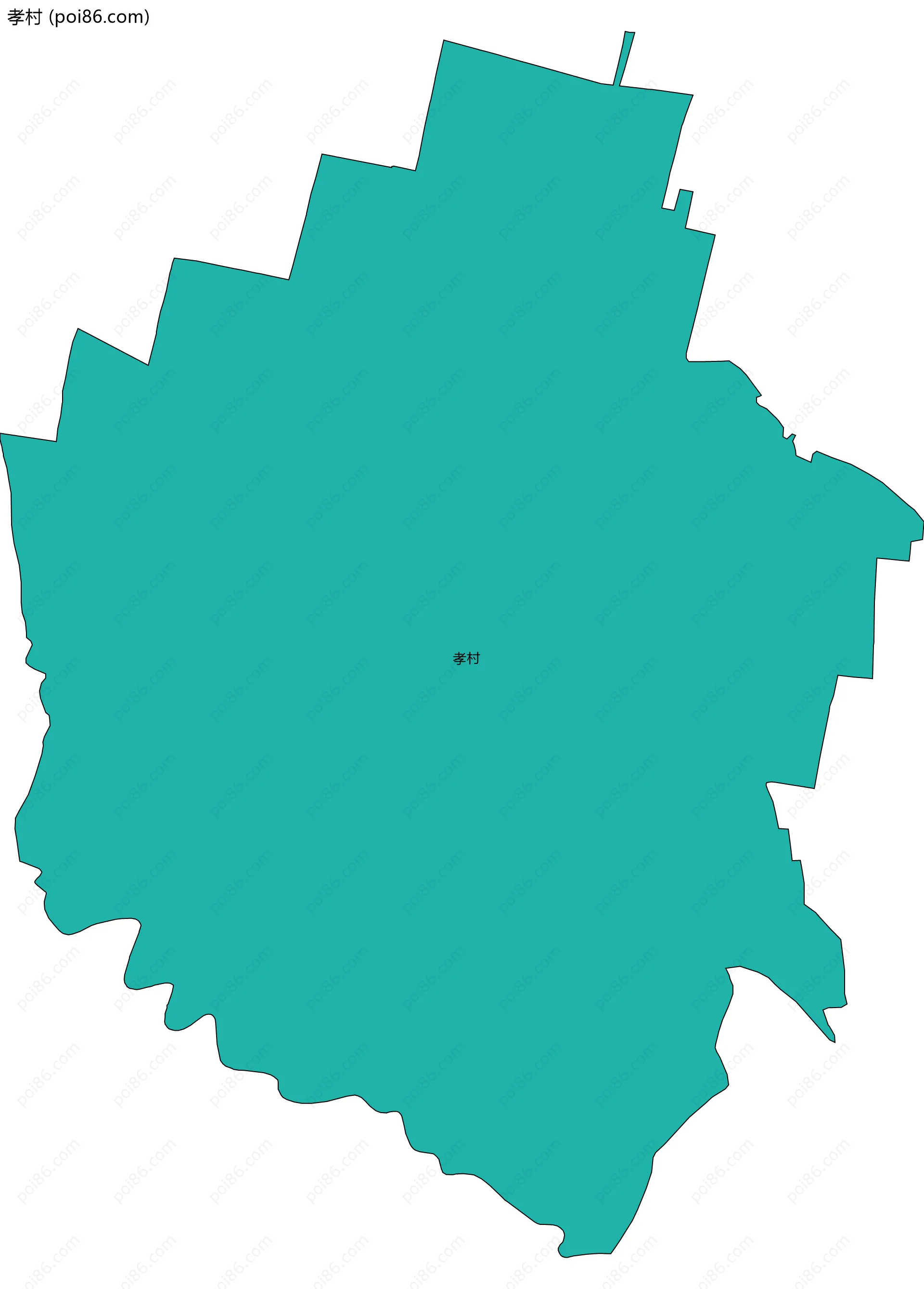 孝村边界地图