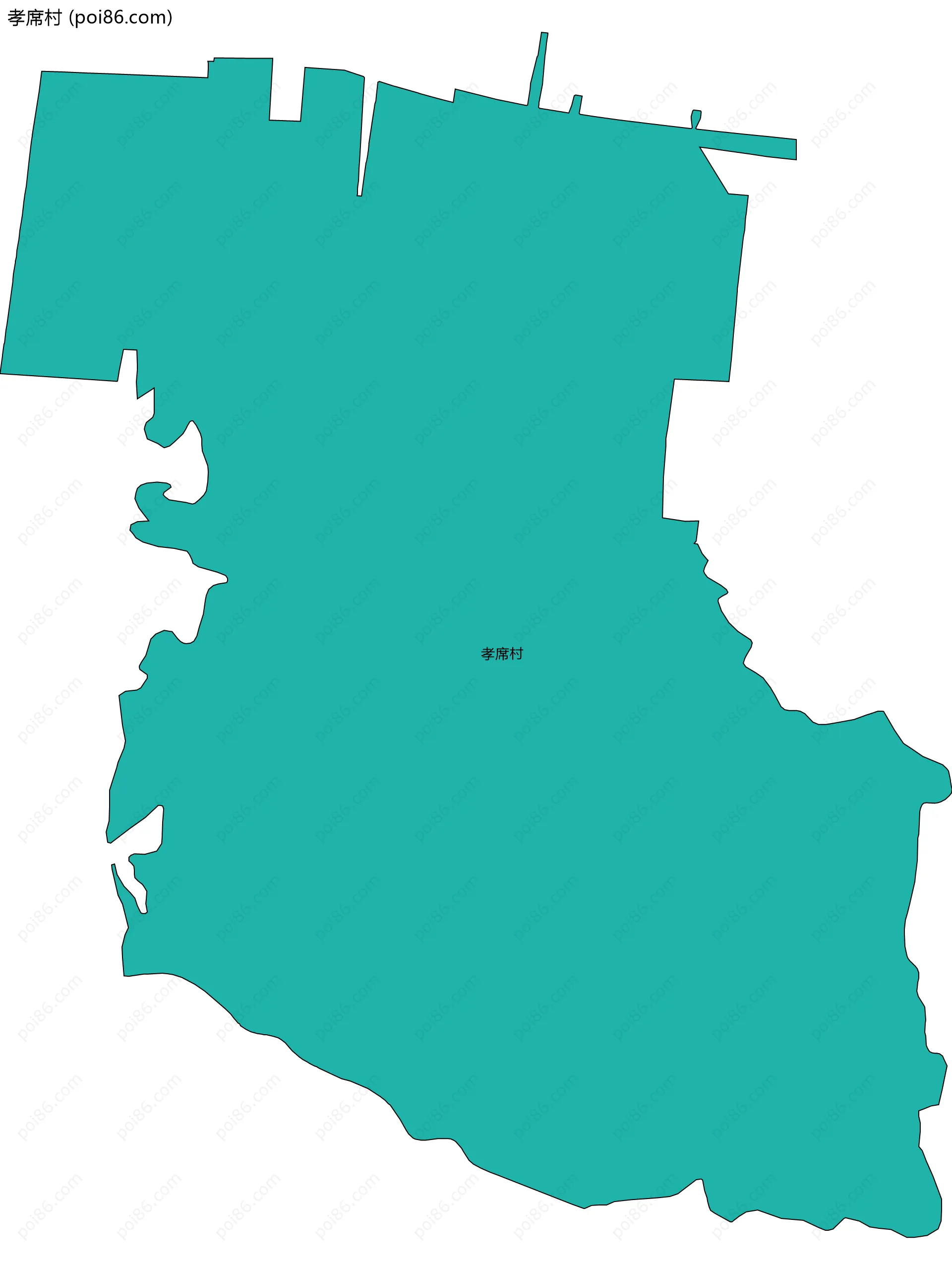 孝席村边界地图