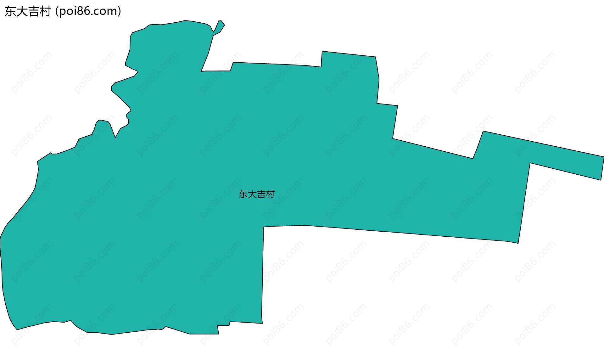 东大吉村边界地图