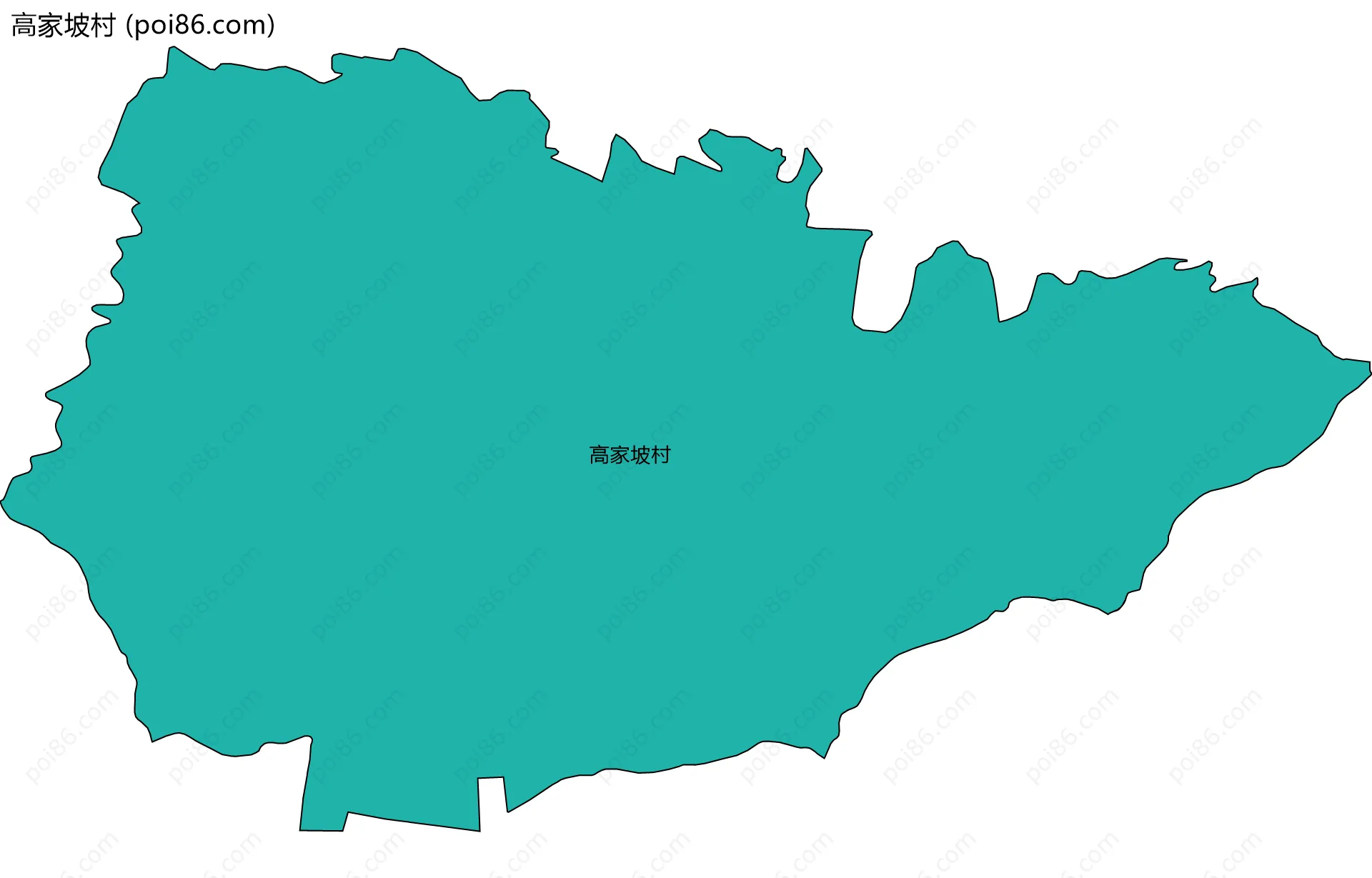 高家坡村边界地图