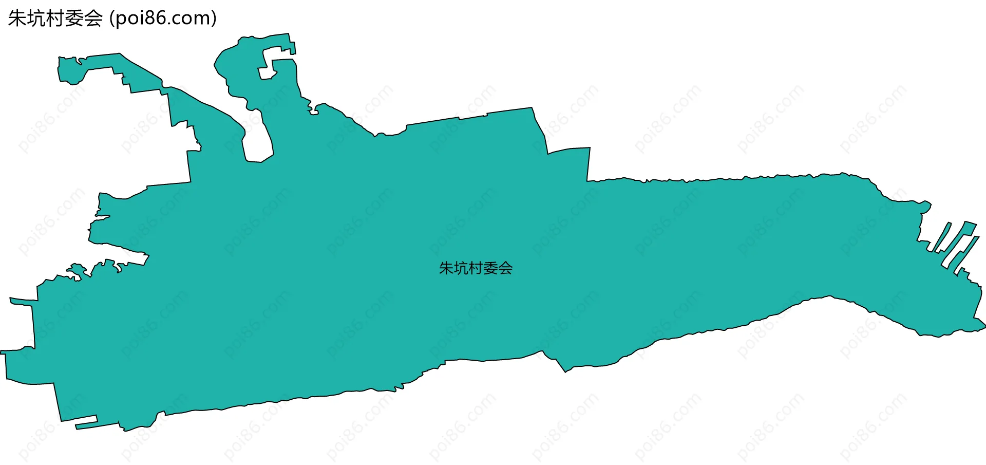 朱坑村委会边界地图