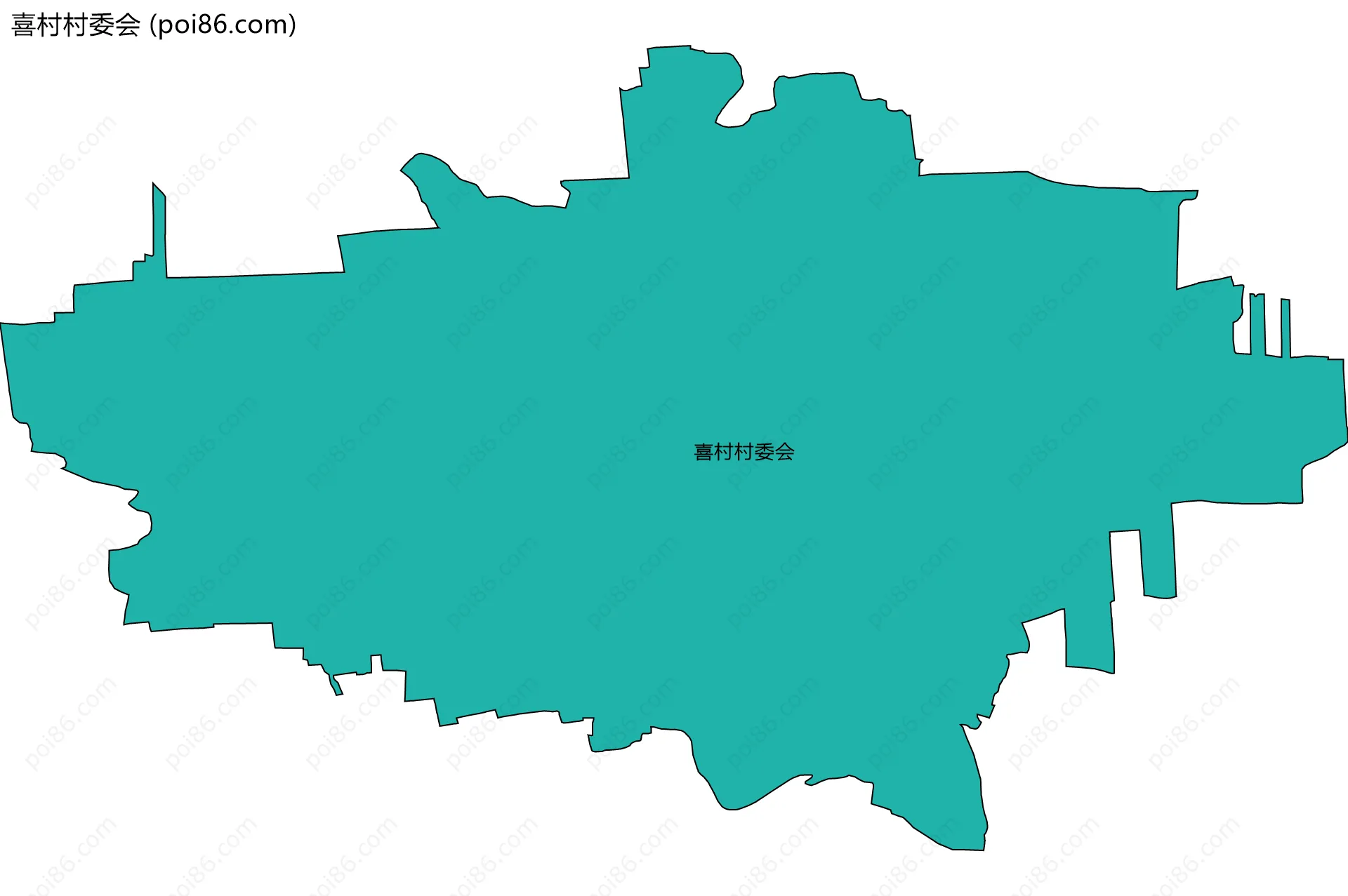 喜村村委会边界地图