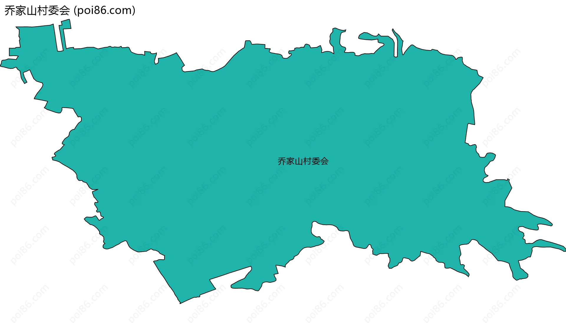 乔家山村委会边界地图