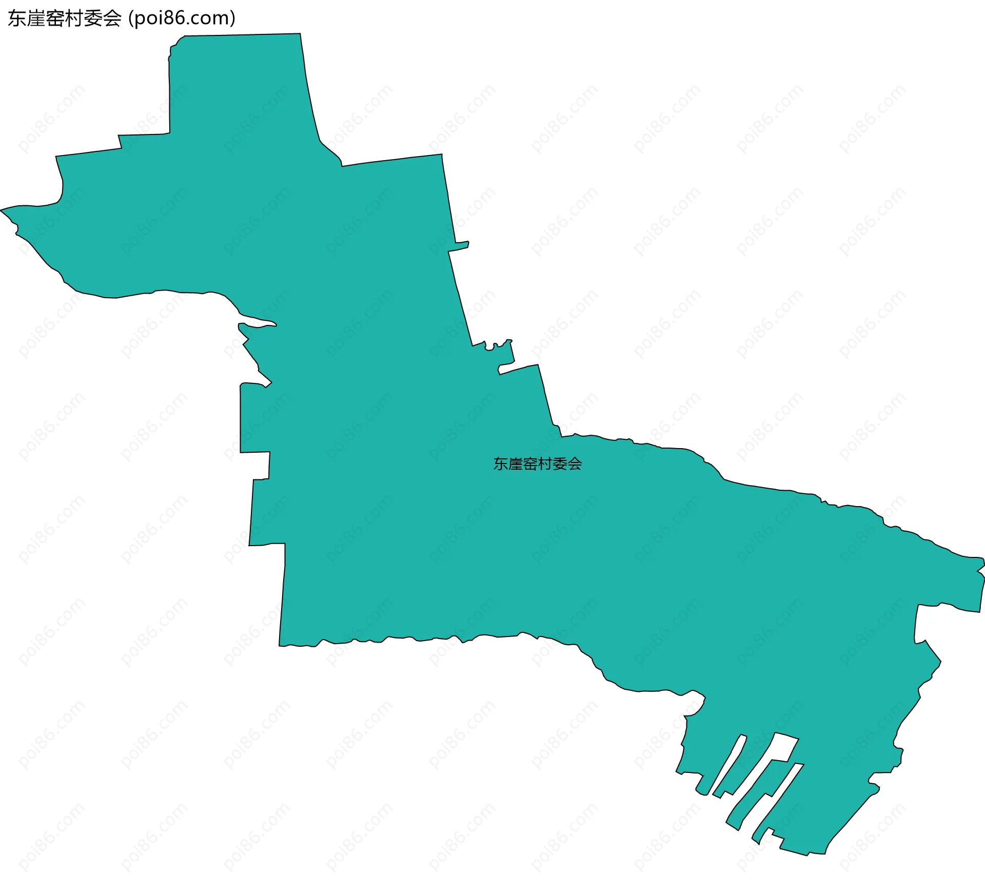 东崖窑村委会边界地图