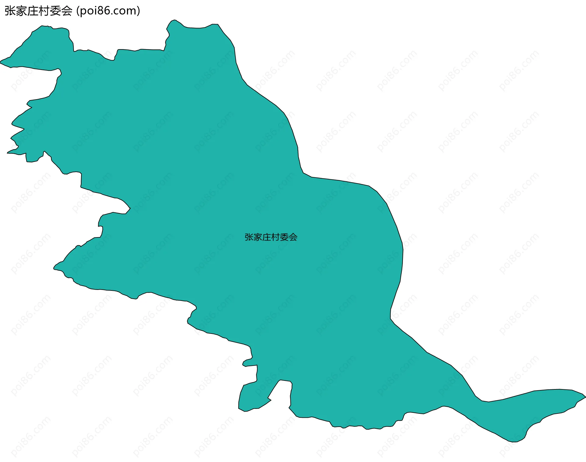 张家庄村委会边界地图