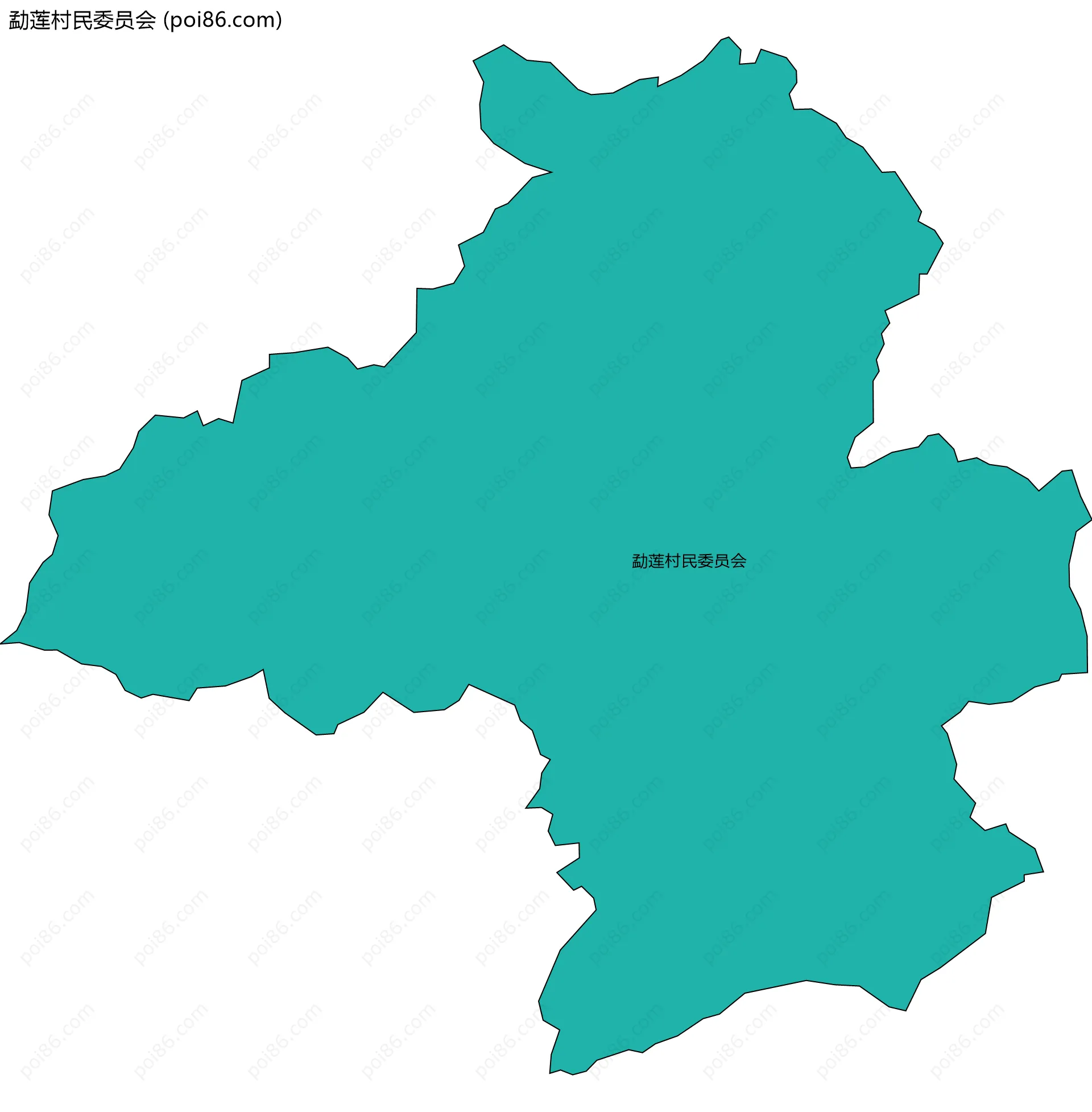 勐莲村民委员会边界地图