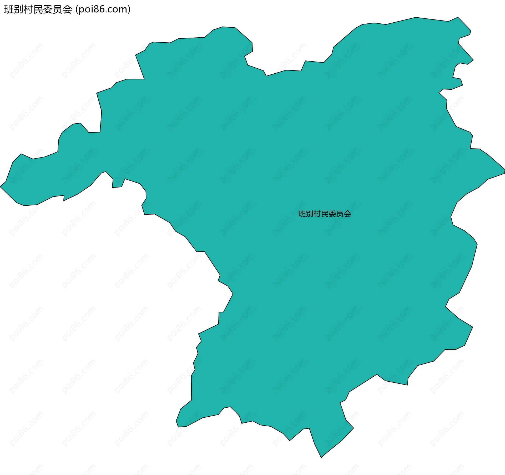 班别村民委员会边界地图