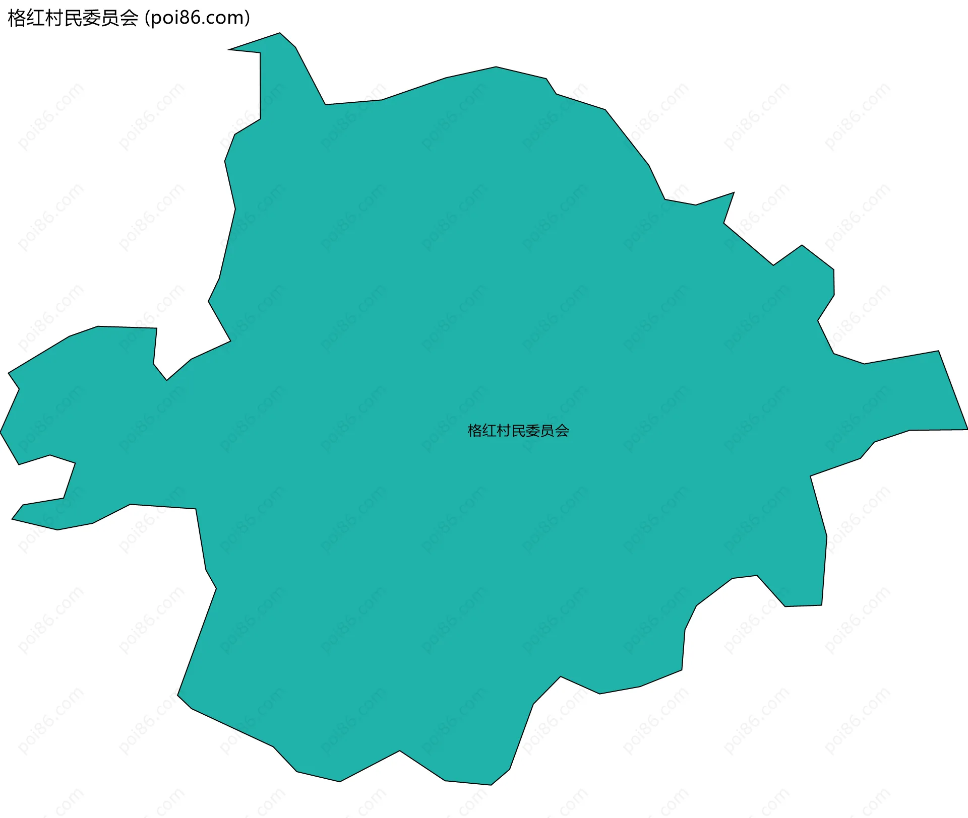格红村民委员会边界地图