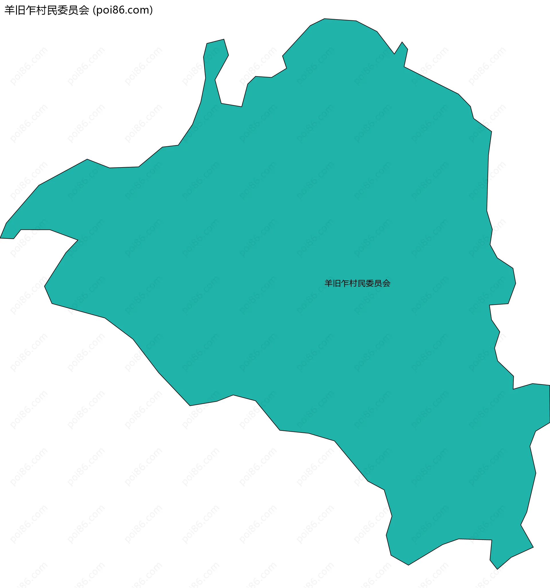 羊旧乍村民委员会边界地图