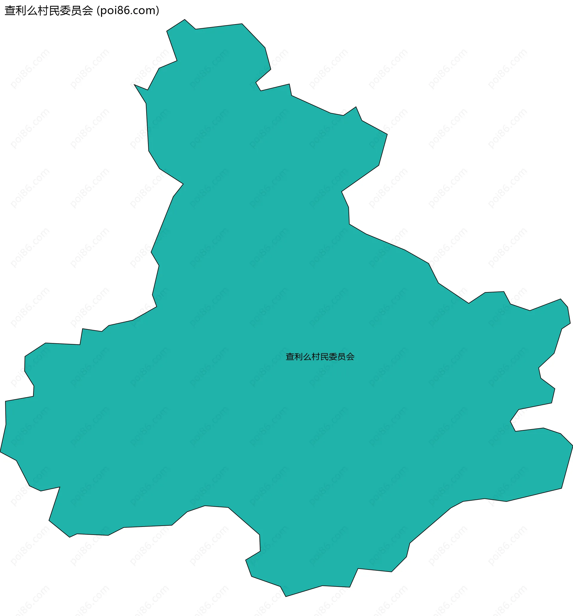 查利么村民委员会边界地图