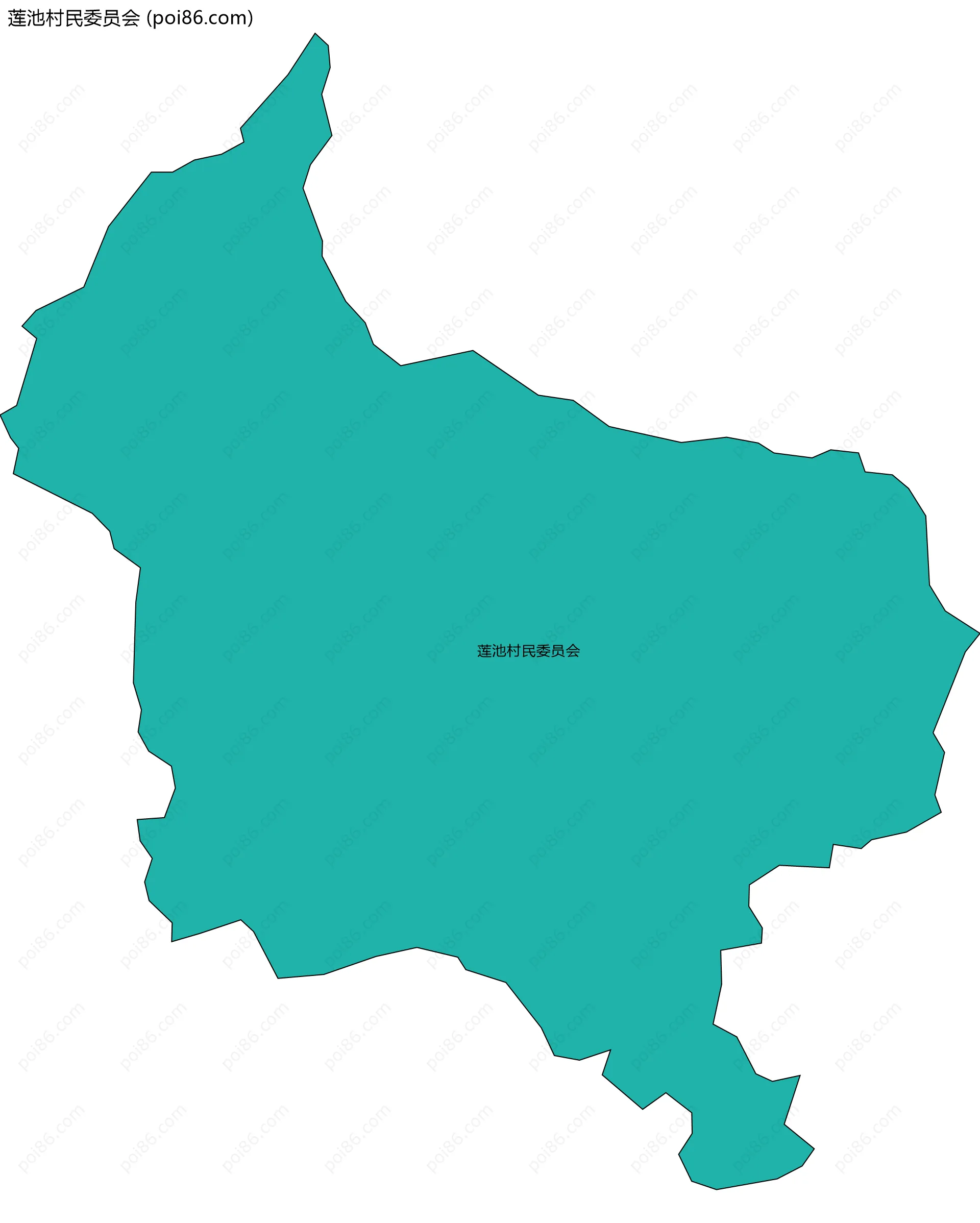 莲池村民委员会边界地图